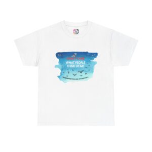 Carefree Vibes Unisex Heavy Cotton Tee, Relaxed Fit T-Shirt, Casual Wear, Gift for Friends, Summer Style, Humorous Statement Shirt