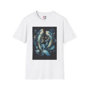 Pisces Zodiac T-Shirt — Artistic Koi Fish Horoscope Tee