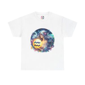 Aquarius Zodiac T‑Shirt — Artistic Water Bearer Astrology Tee