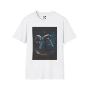 Capricorn Zodiac T-Shirt — Mystic Ram Astrology Tee (Capricorn Traits Back Design)