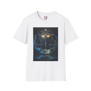 Libra Zodiac T-Shirt — Scales Astrology Tee with "I Was Perfectly Libra" Back Design