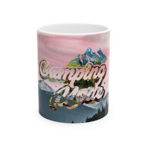 Camping Mode Ceramic Mug — Mountain Landscape Coffee Cup (11oz/15oz)