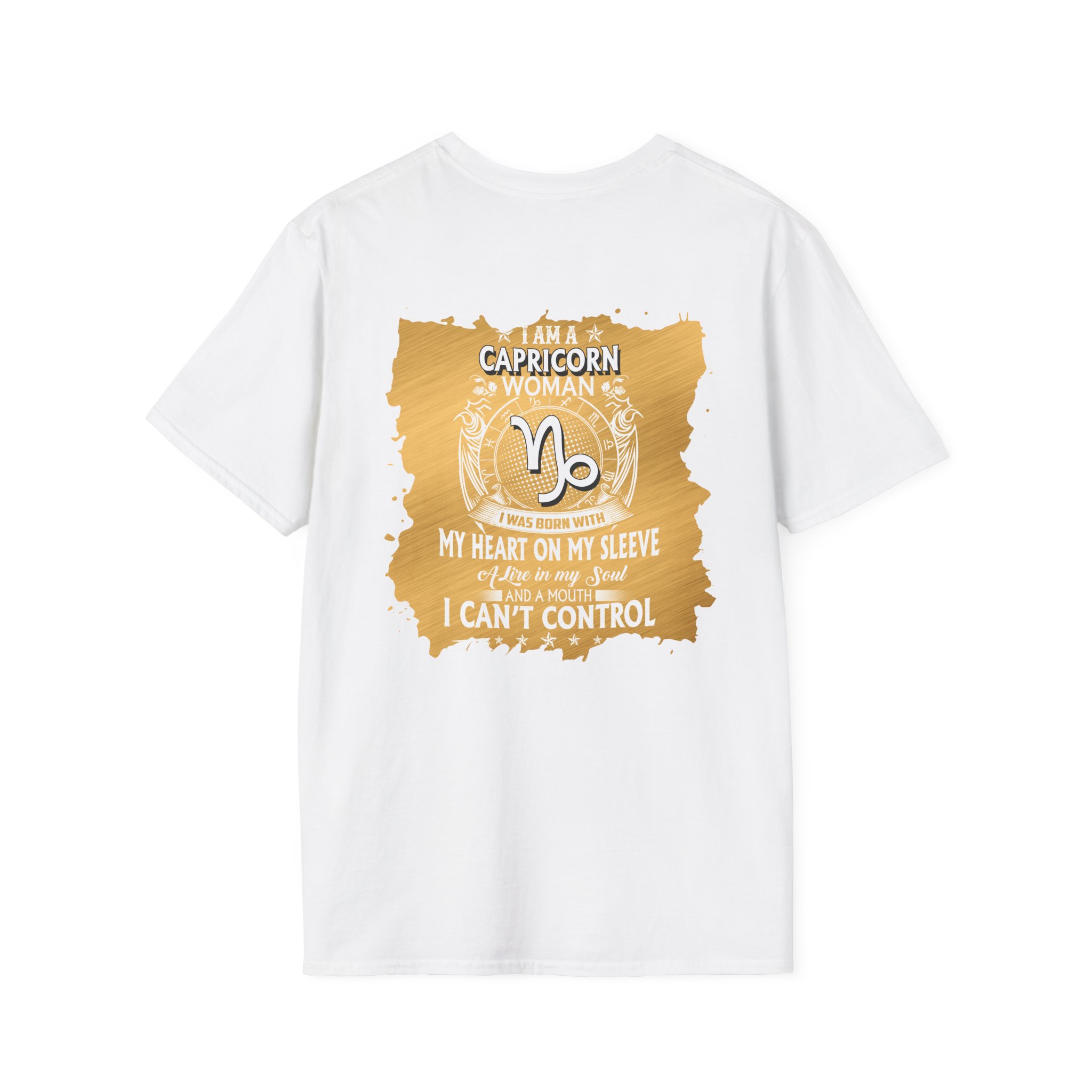 Capricorn Zodiac T-Shirt — Mystical Capricorn Woman Astrology Tee (I’m a Capricorn Woman: My Heart on My Sleeve) - Image 2