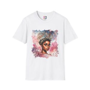 T-Shirt — 'Black Scorpio Queen' Afrocentric Watercolor Portrait Tee