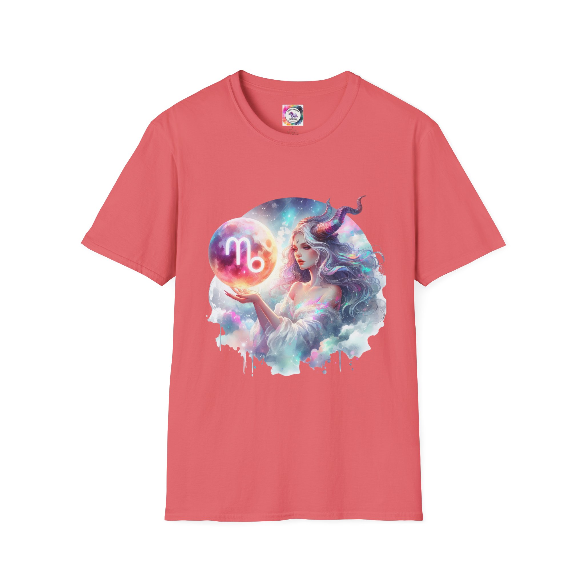 Capricorn Zodiac T-Shirt — Mystical Capricorn Woman Astrology Tee (I’m a Capricorn Woman: My Heart on My Sleeve) - Image 5