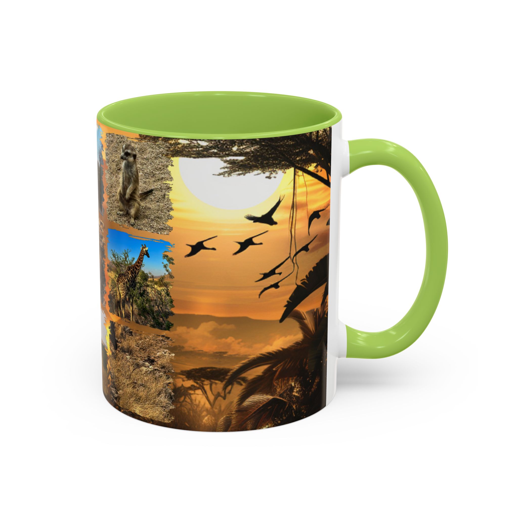 Wildlife Collage Accent Coffee Mug — Rustic Safari Animal Photo Design (11/15 oz) - Image 58