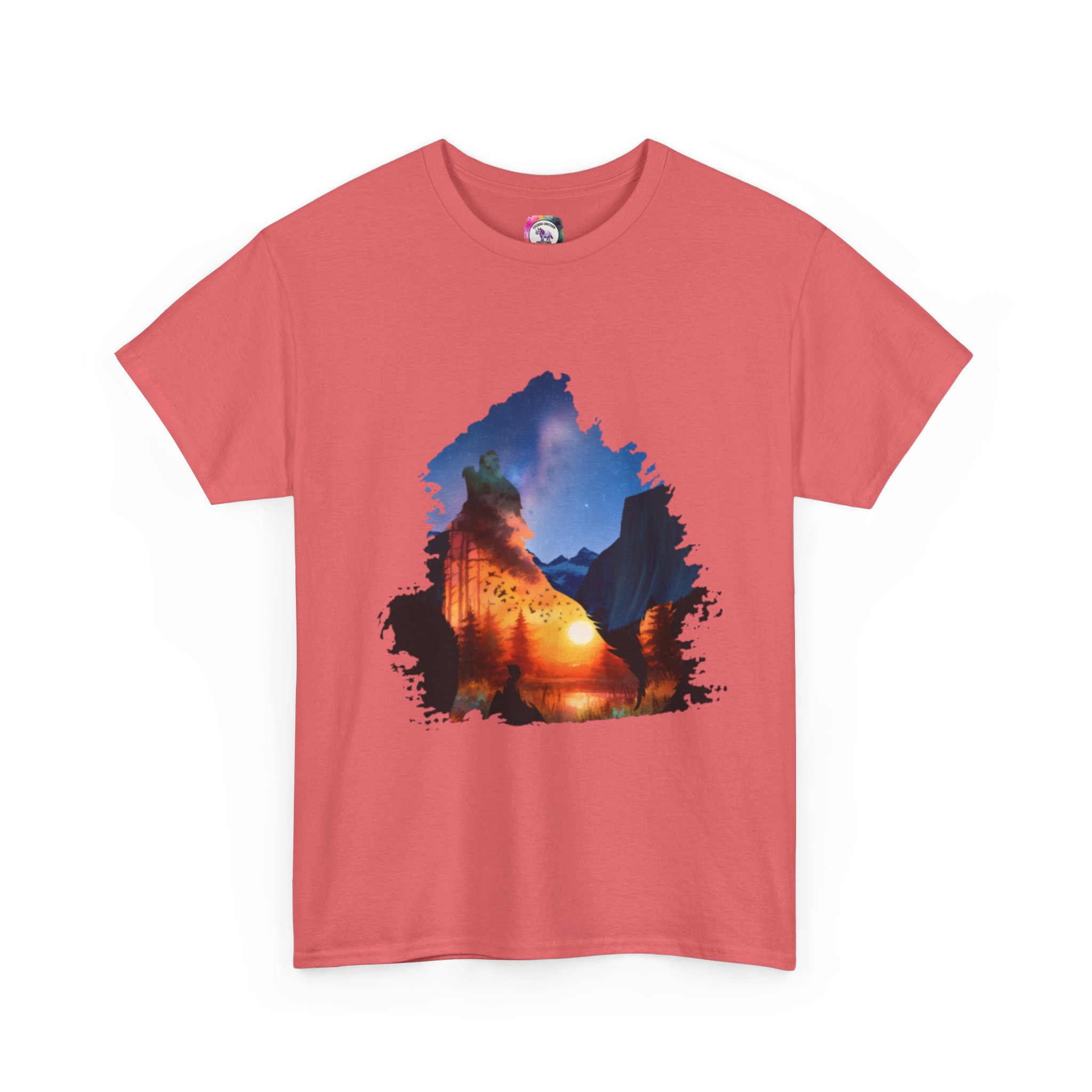 Nature-Inspired Unisex Heavy Cotton Tee, Outdoor Adventure Shirt, Gift for Nature Lovers, Travel T-Shirt, Casual Wear, Hiking Apparel - Image 4