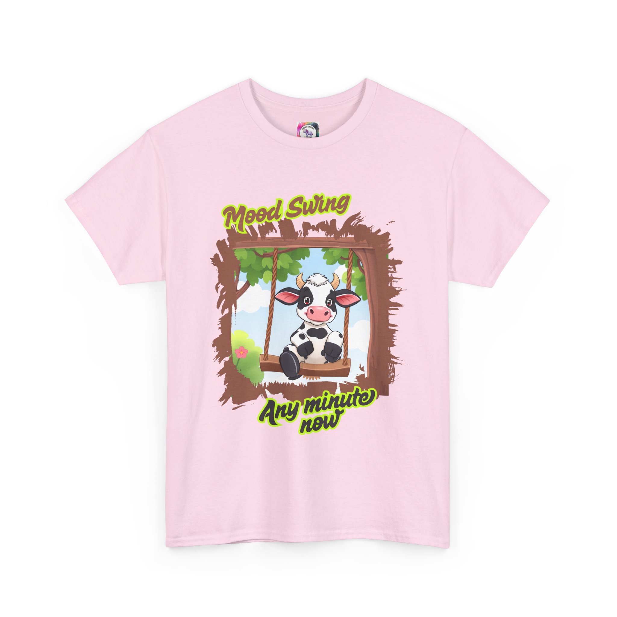 Funny Cow Tee, Unisex Heavy Cotton Tee, Animal Lover Shirt, Casual Gift, Farm-Themed T-Shirt, Quirky Humor Tee, Swinging Cow Design - Image 12