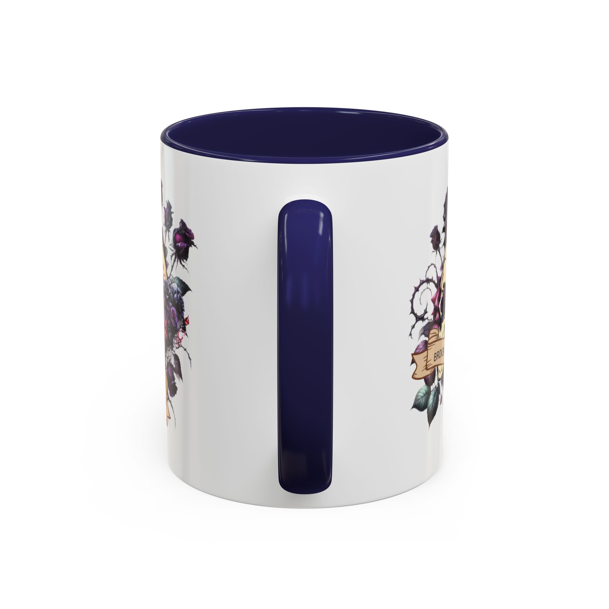 Broken But Beautiful Floral Coffee Mug - Gothic Gift for Tea Lovers, Unique Home Decor, Floral Skull Design, Ceramic Tea Cup, Gothic Mug - Image 8