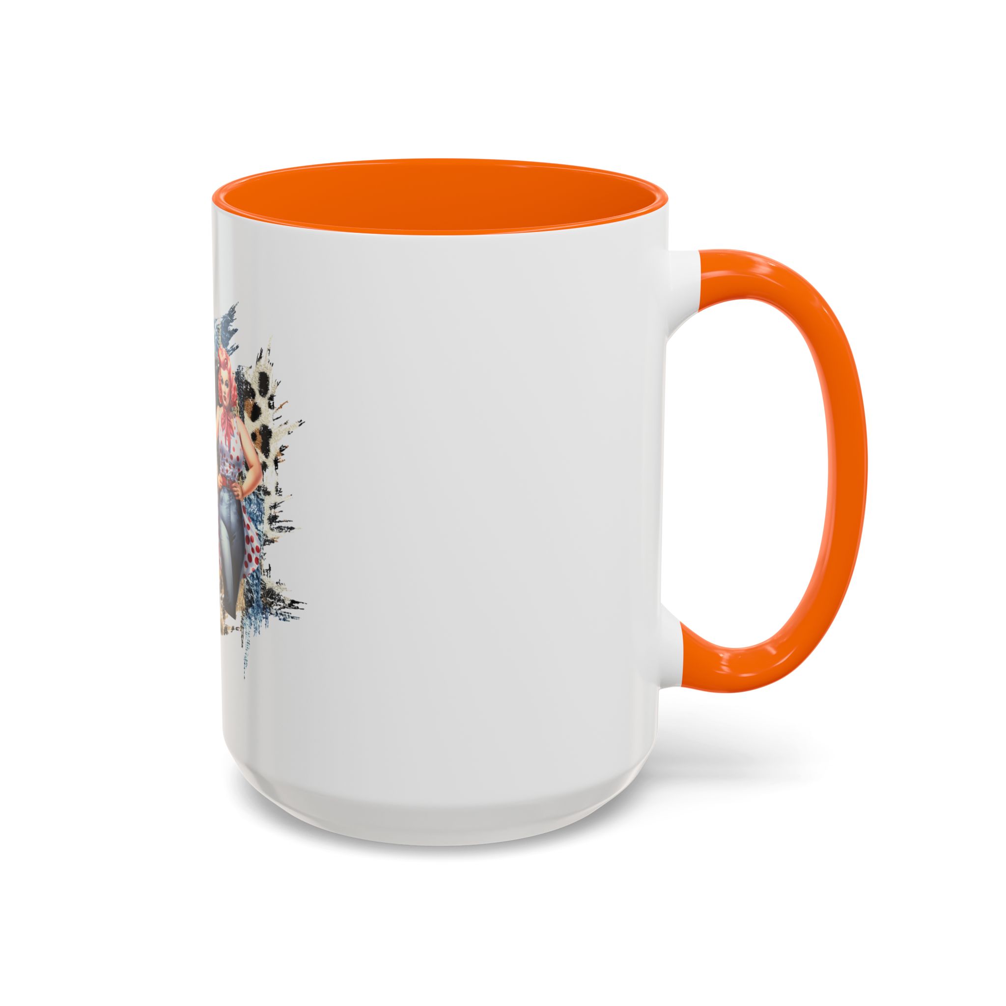 Vintage Pin-Up Coffee Mug — "Beauty is Not Defined by the Size of Your Jeans" Accent Mug - Image 50