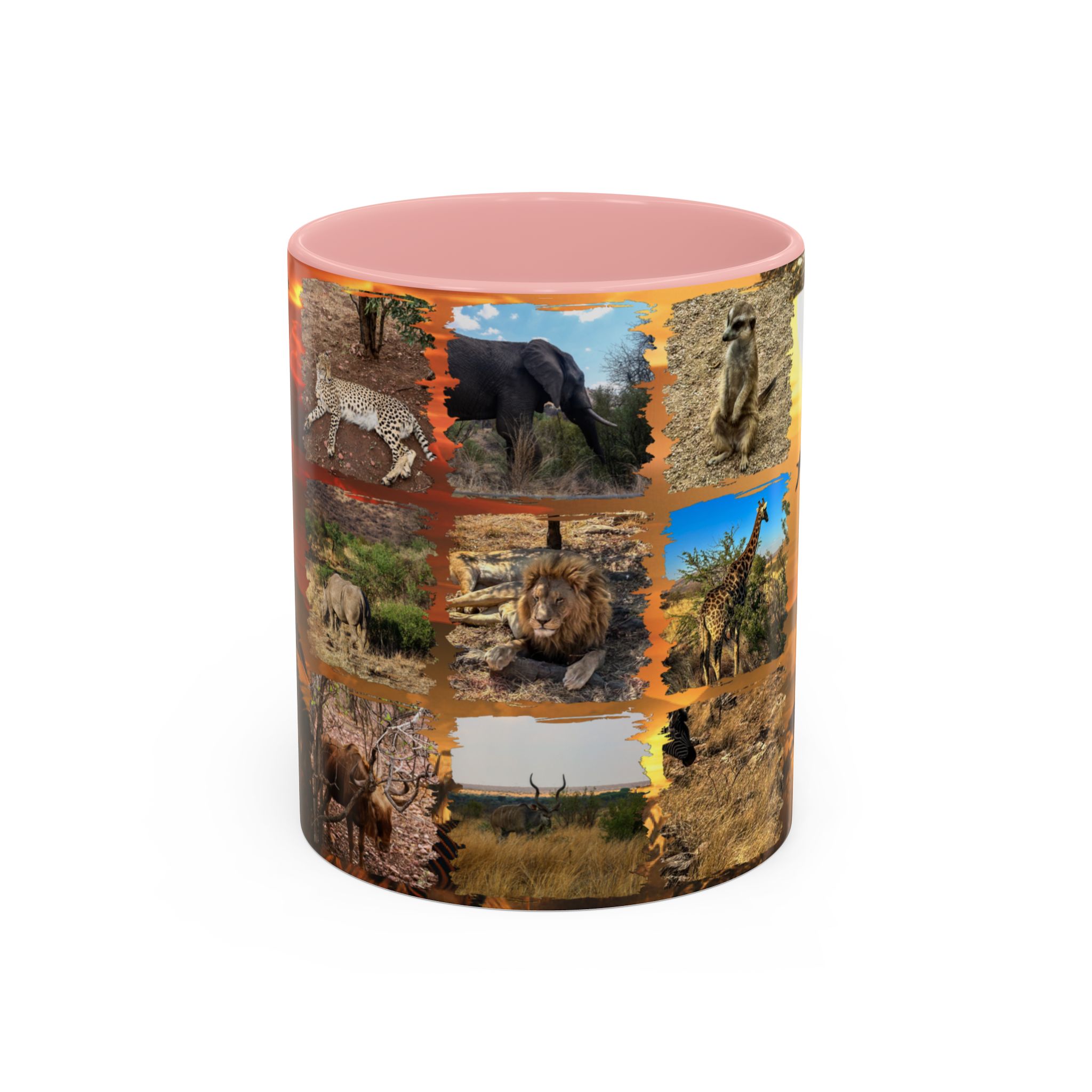 Wildlife Collage Accent Coffee Mug — Rustic Safari Animal Photo Design (11/15 oz) - Image 9