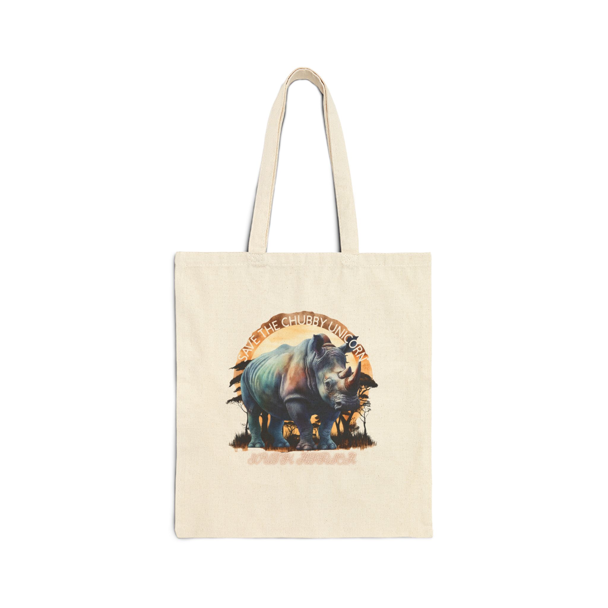 Wildlife Adventure Cotton Canvas Tote Bag, Eco-Friendly Shopping Bag, Animal Lover Gift, Nature Tote, Beach Bag, Reusable Grocery Bag - Image 2