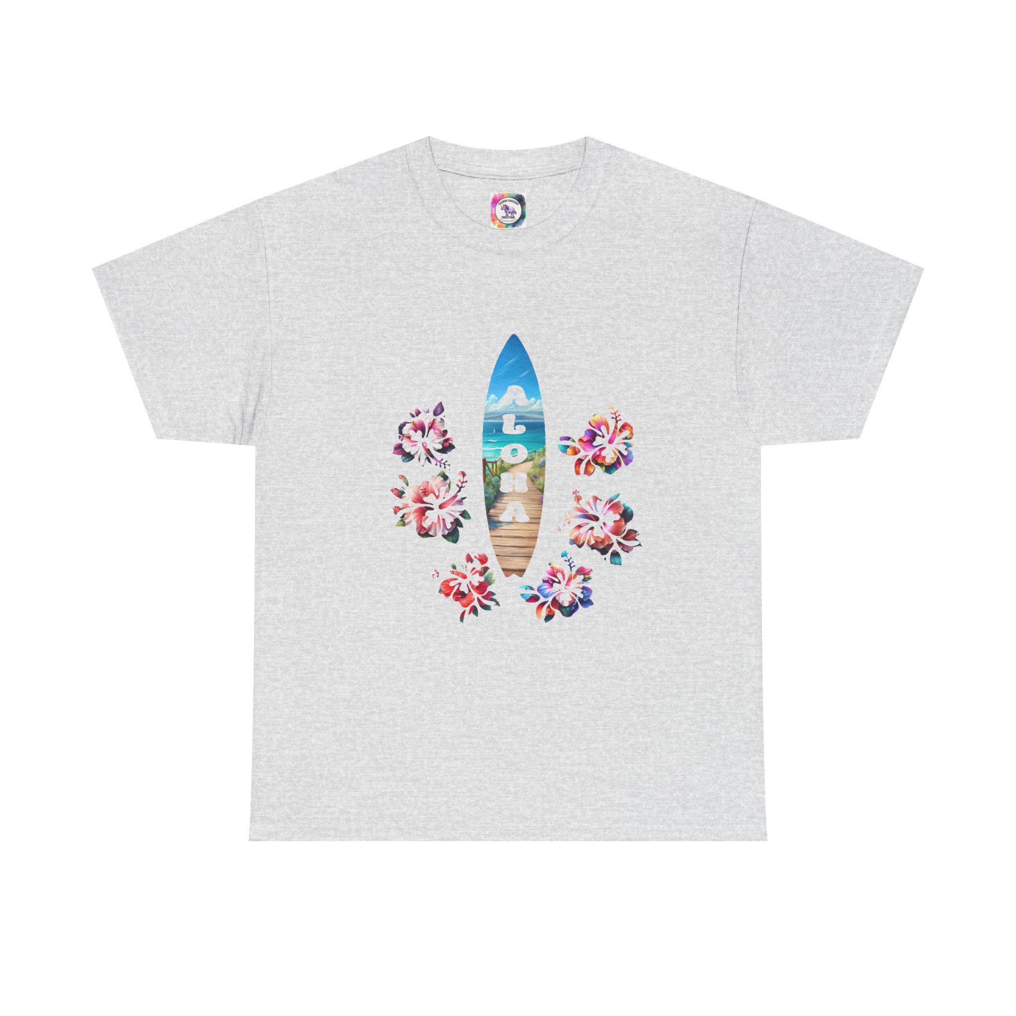 Aloha Surfboard Tee — Hawaiian Floral Beach T-Shirt - Image 5