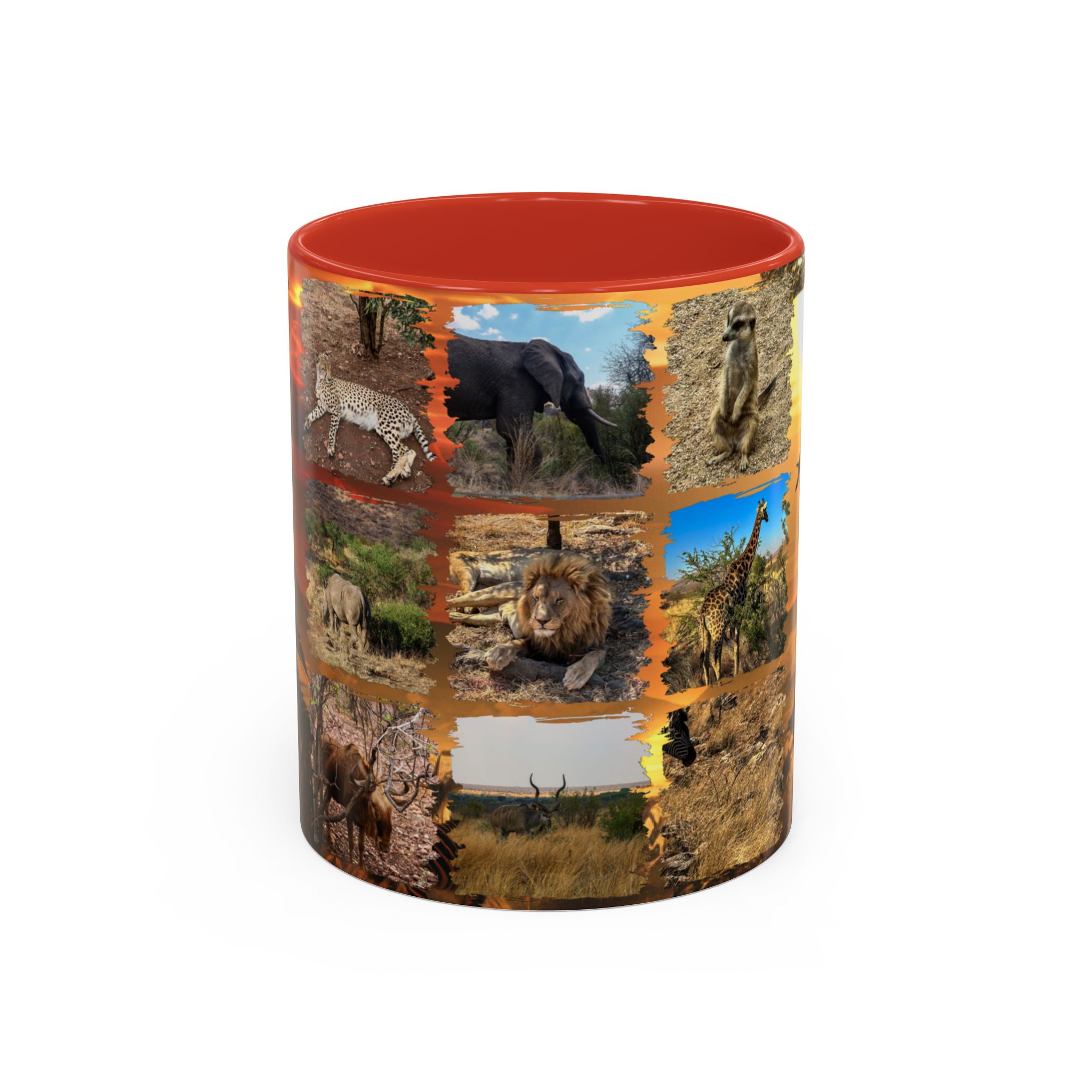Wildlife Collage Accent Coffee Mug — Rustic Safari Animal Photo Design (11/15 oz) - Image 13
