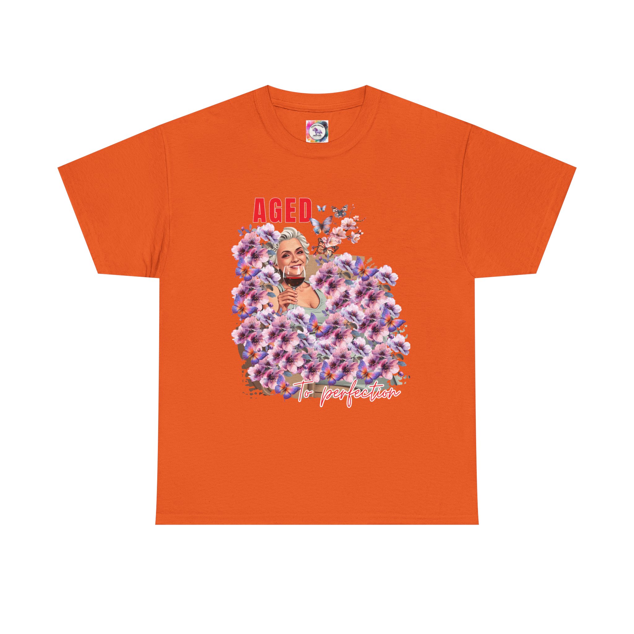 Aged to Perfection Unisex Heavy Cotton Tee, Birthday Gift, Casual Wear, Celebration Shirt, Floral Graphic Tee - Image 31