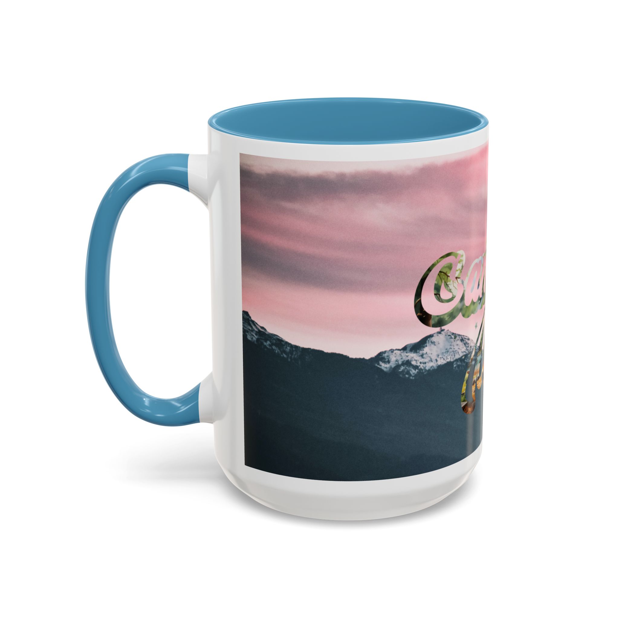 Camping Mode Coffee Mug — Pink Mountain Scenic Accent Mug (11/15oz) - Image 48
