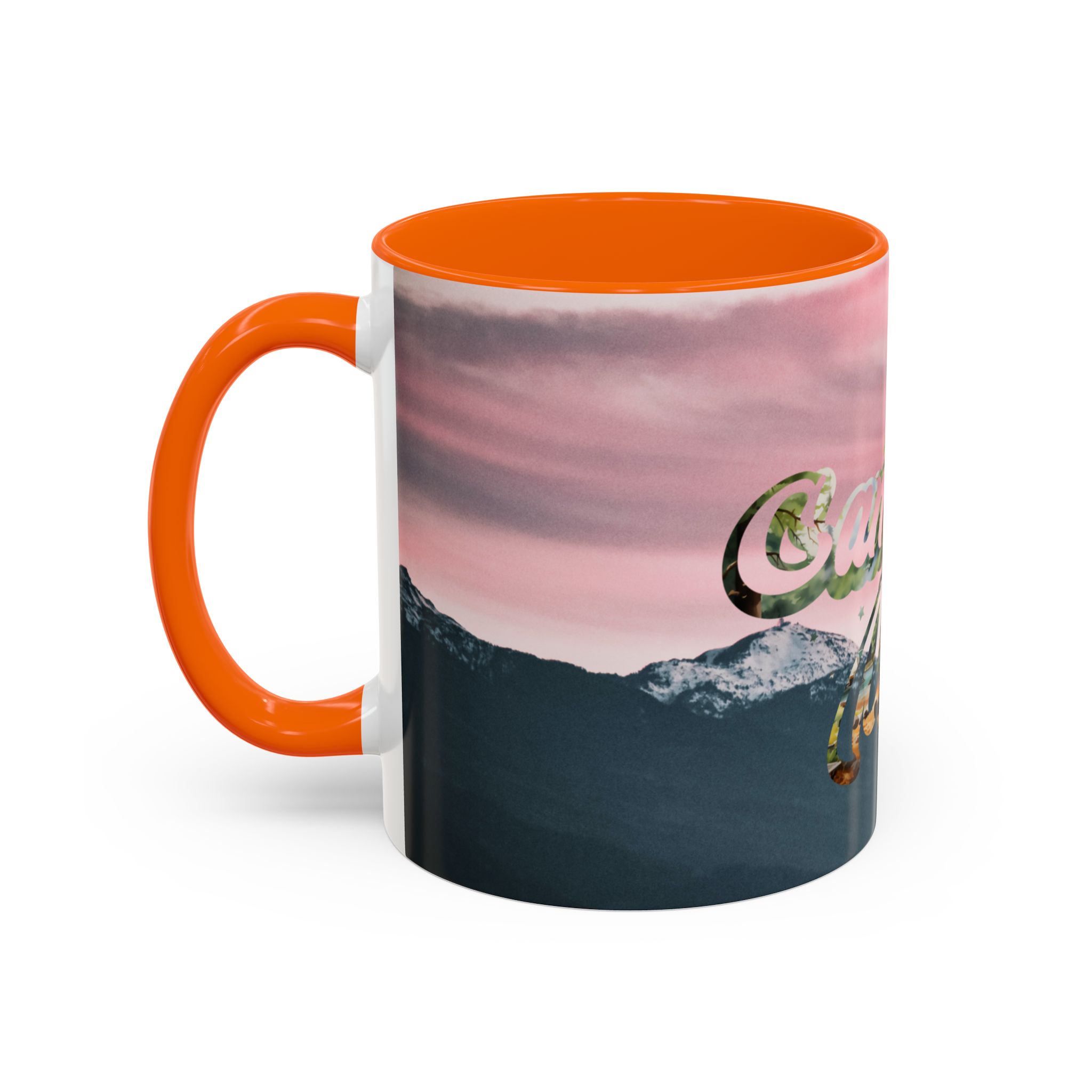 Camping Mode Coffee Mug — Pink Mountain Scenic Accent Mug (11/15oz) - Image 53