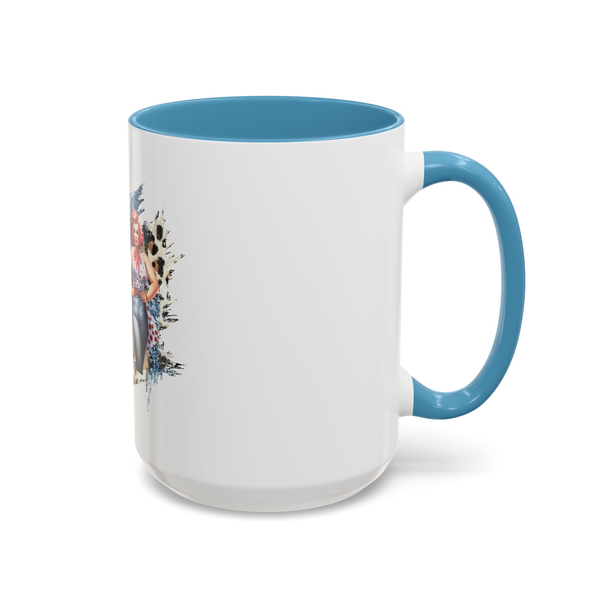 Vintage Pin-Up Coffee Mug — "Beauty is Not Defined by the Size of Your Jeans" Accent Mug - Image 38