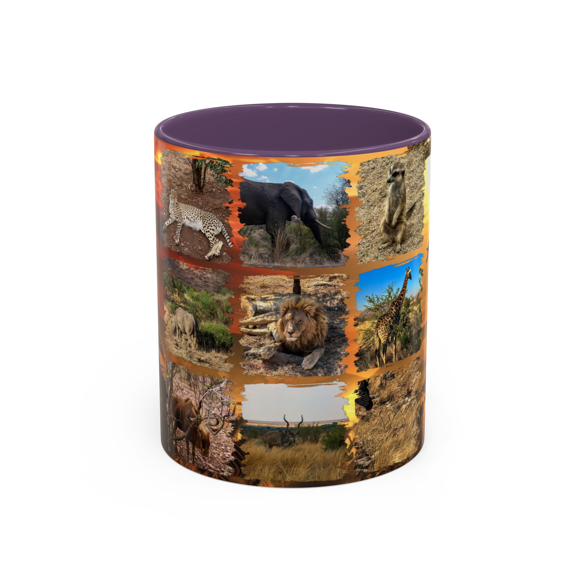 Wildlife Collage Accent Coffee Mug — Rustic Safari Animal Photo Design (11/15 oz) - Image 61