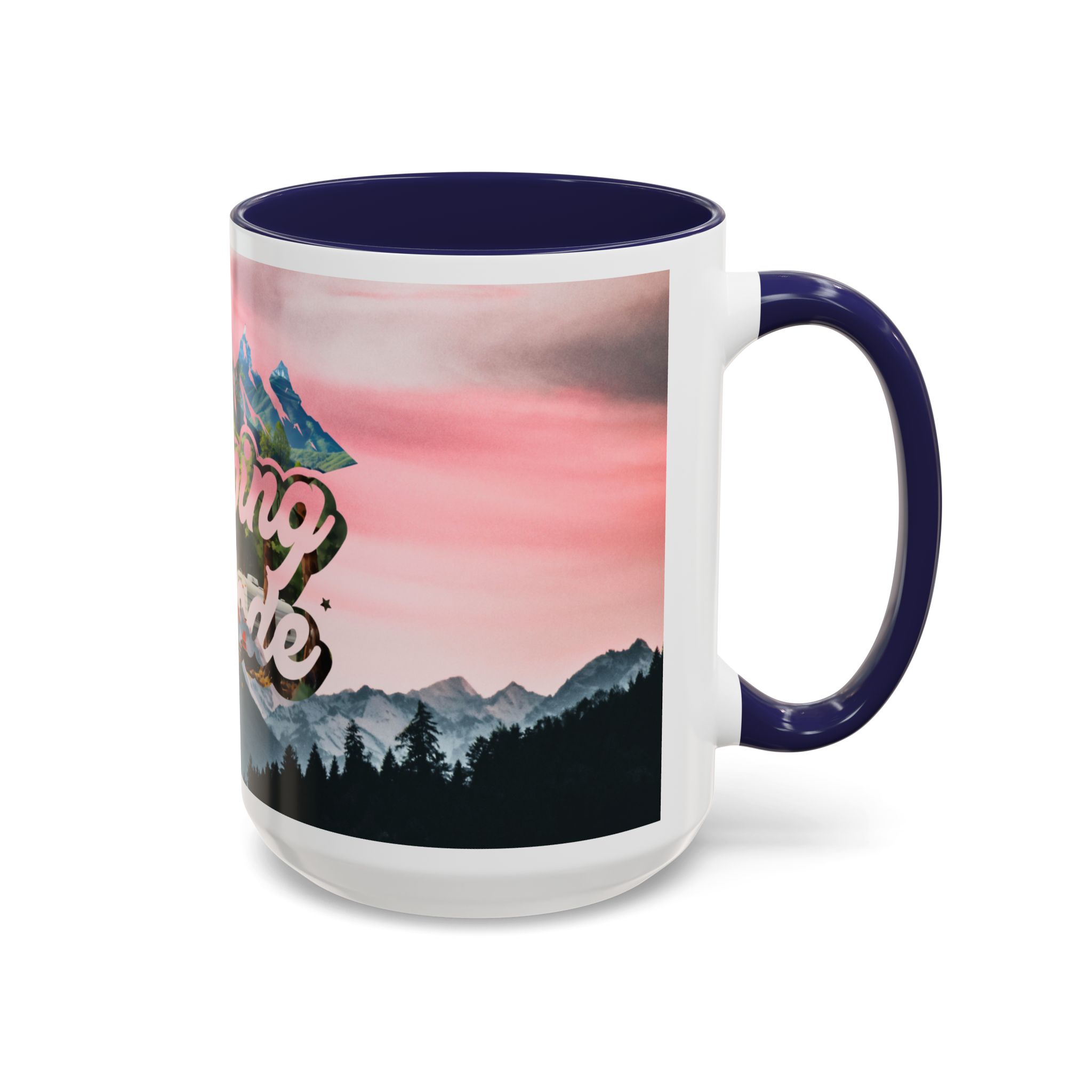 Camping Mode Coffee Mug — Pink Mountain Scenic Accent Mug (11/15oz) - Image 27