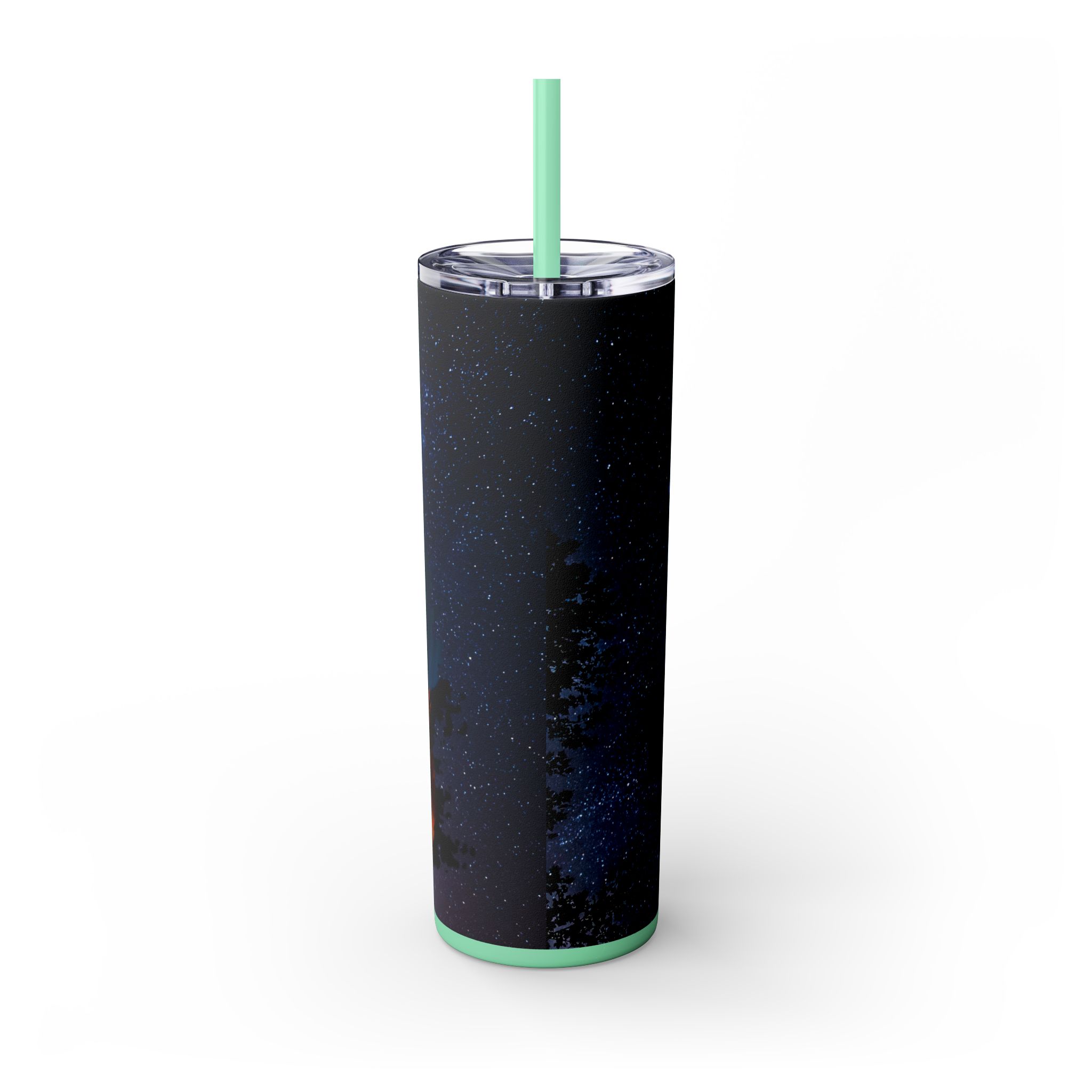 20oz Skinny Tumbler with Straw - Inspirational Travel Scene, Eco-Friendly Drinkware, Adventure Mug, Outdoor Gift, Unique Party Favor - Image 53