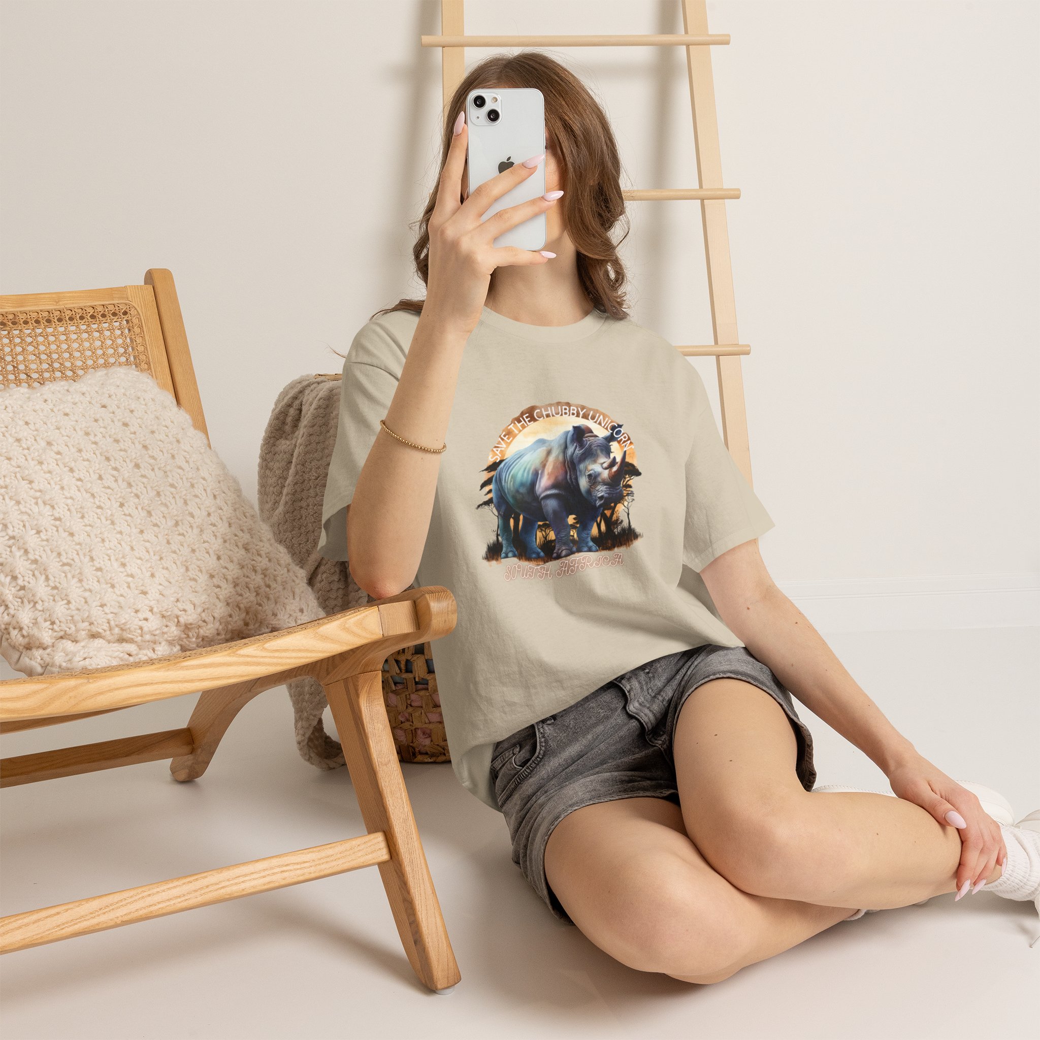 Vintage Rhino Graphic Tee | Comfortable Unisex Heavy Cotton Shirt | Animal Lover Gift | Eco-Friendly Fashion | Nature-Inspired Apparel