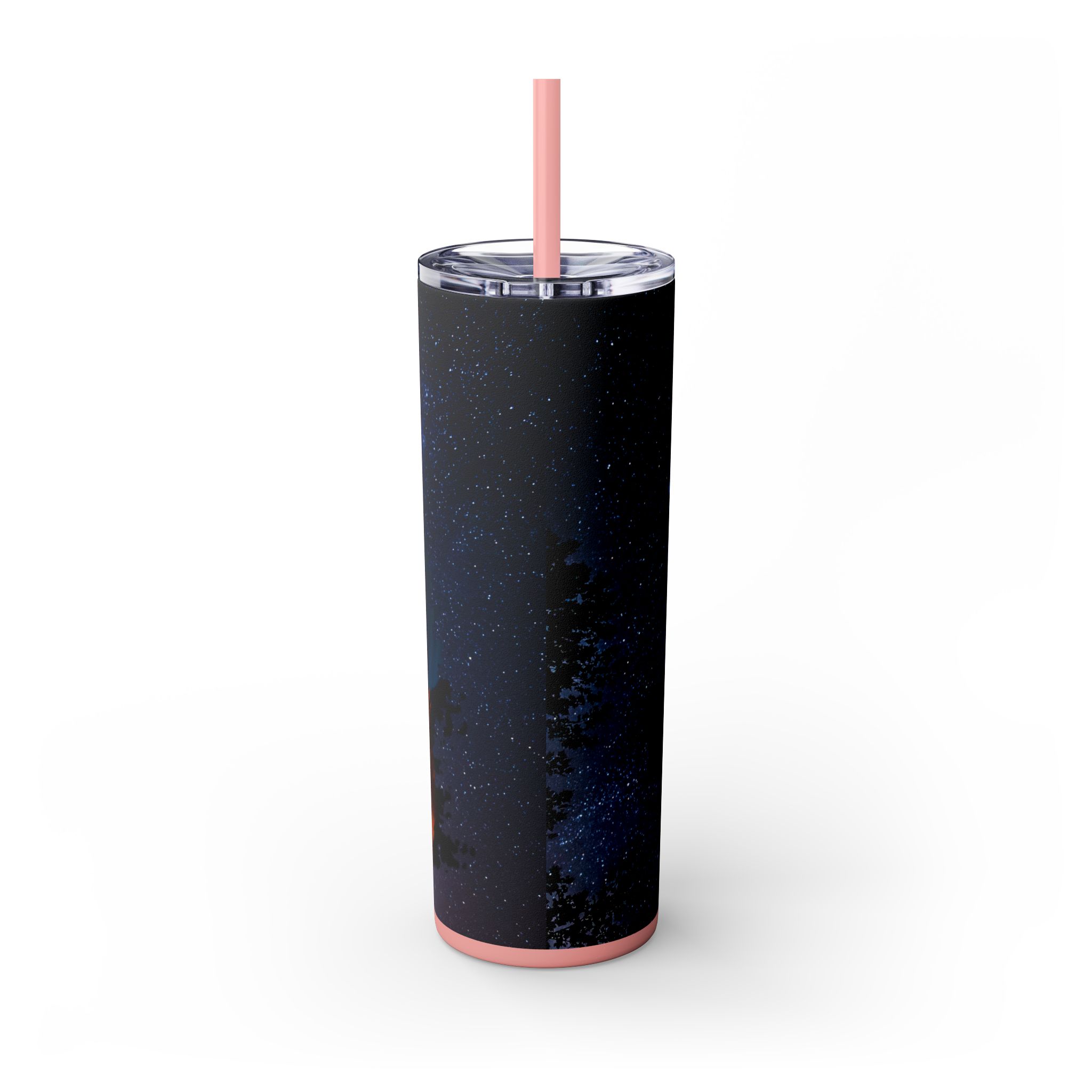 20oz Skinny Tumbler with Straw - Inspirational Travel Scene, Eco-Friendly Drinkware, Adventure Mug, Outdoor Gift, Unique Party Favor - Image 13