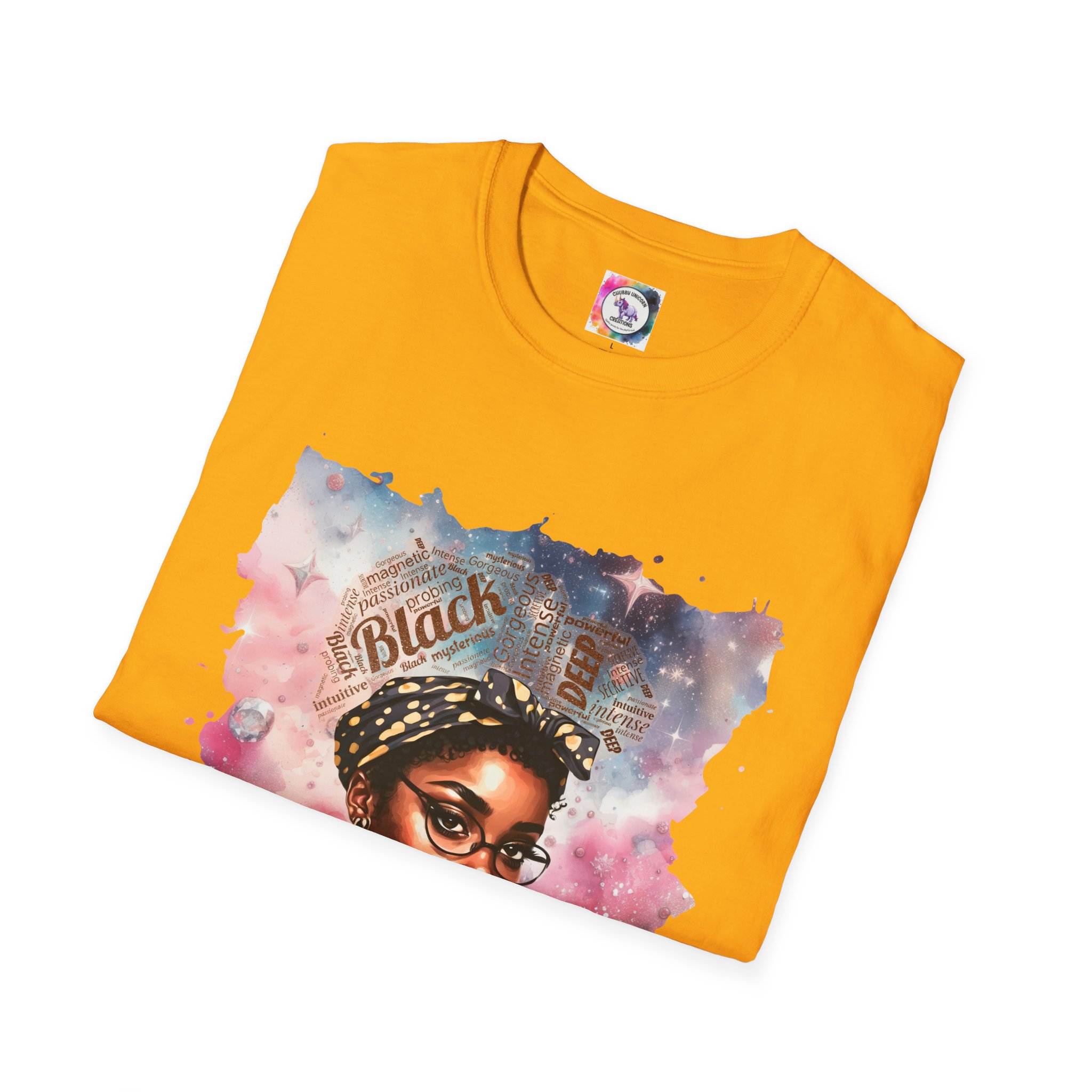 T-Shirt — 'Black Scorpio Queen' Afrocentric Watercolor Portrait Tee - Image 34