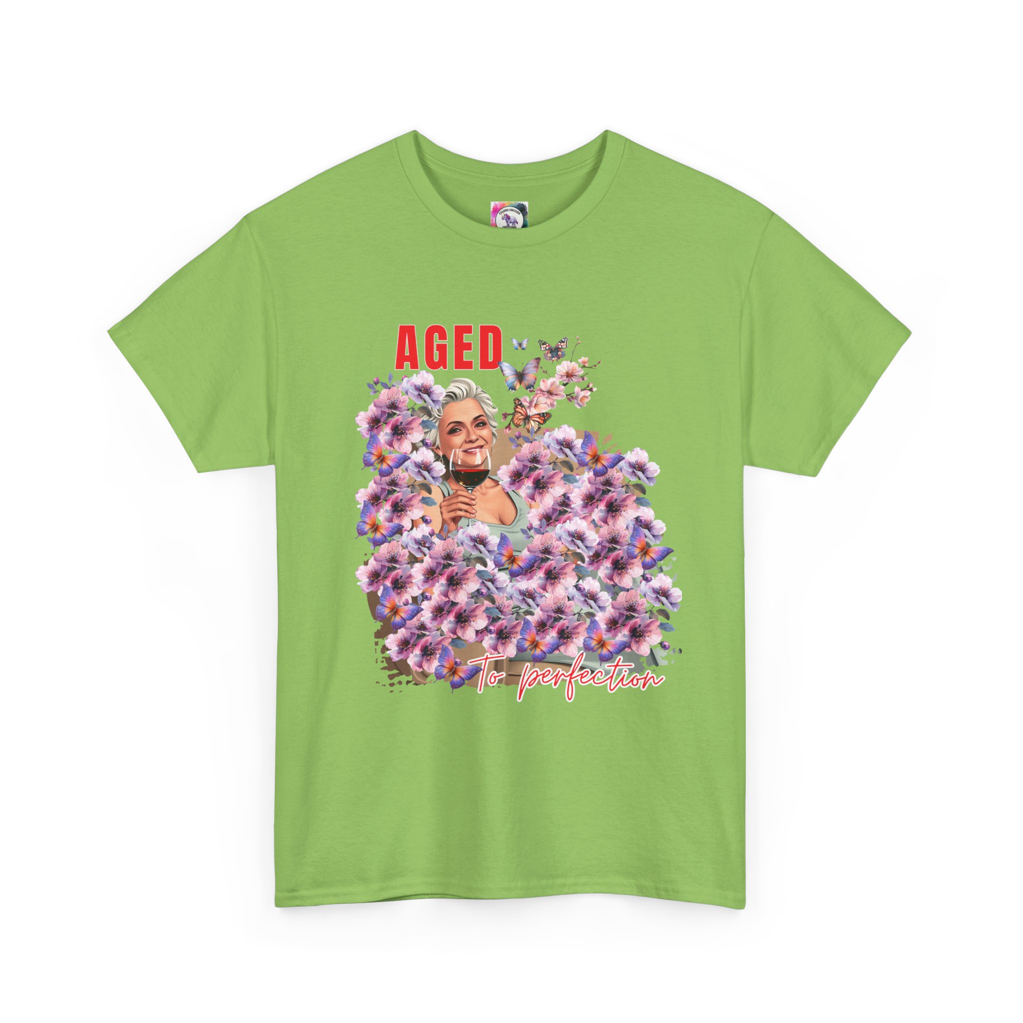 Aged to Perfection Unisex Heavy Cotton Tee, Birthday Gift, Casual Wear, Celebration Shirt, Floral Graphic Tee - Image 38