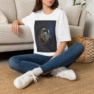 Scorpio Zodiac T-Shirt — Bold Gold Scorpion Astrology Tee