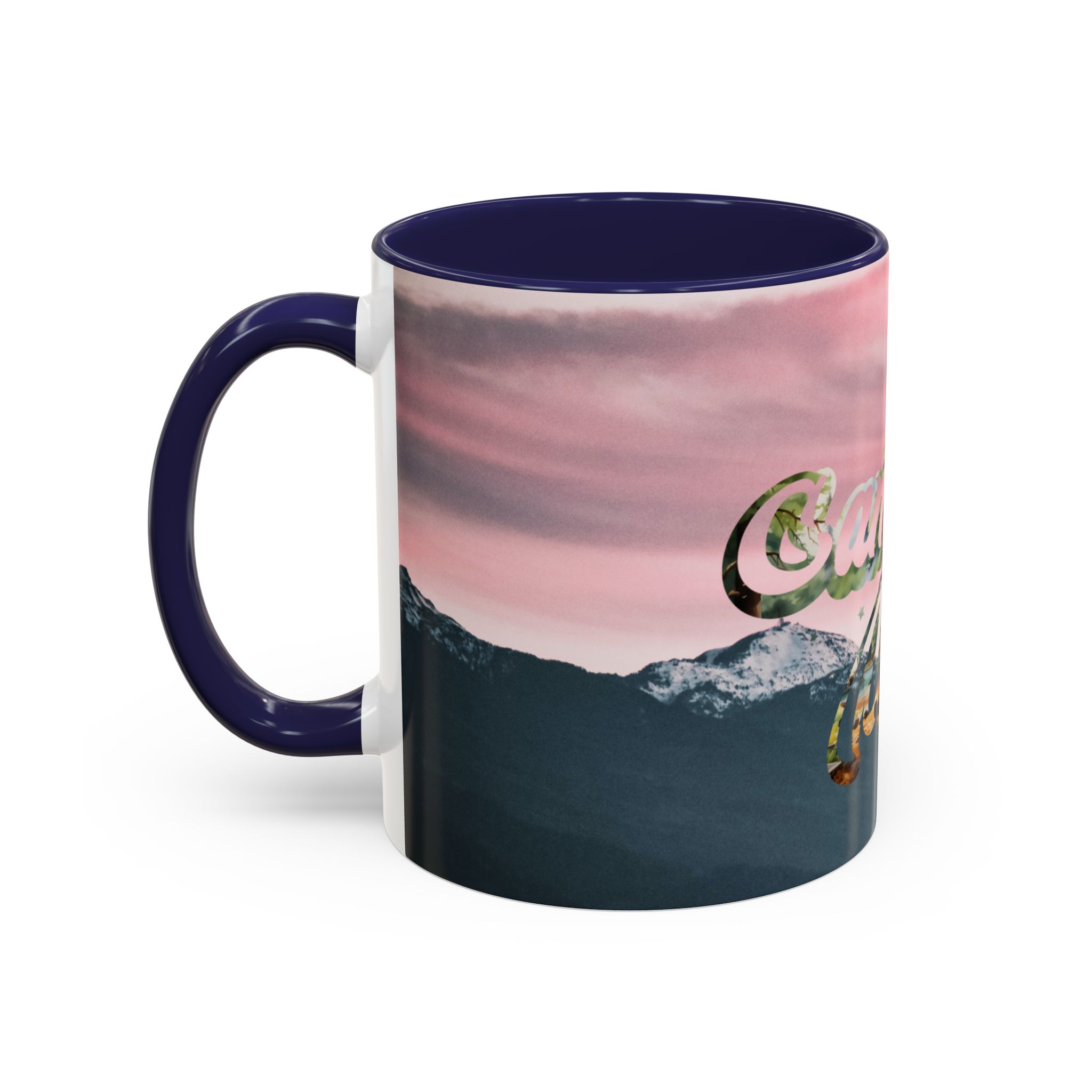 Camping Mode Coffee Mug — Pink Mountain Scenic Accent Mug (11/15oz) - Image 8