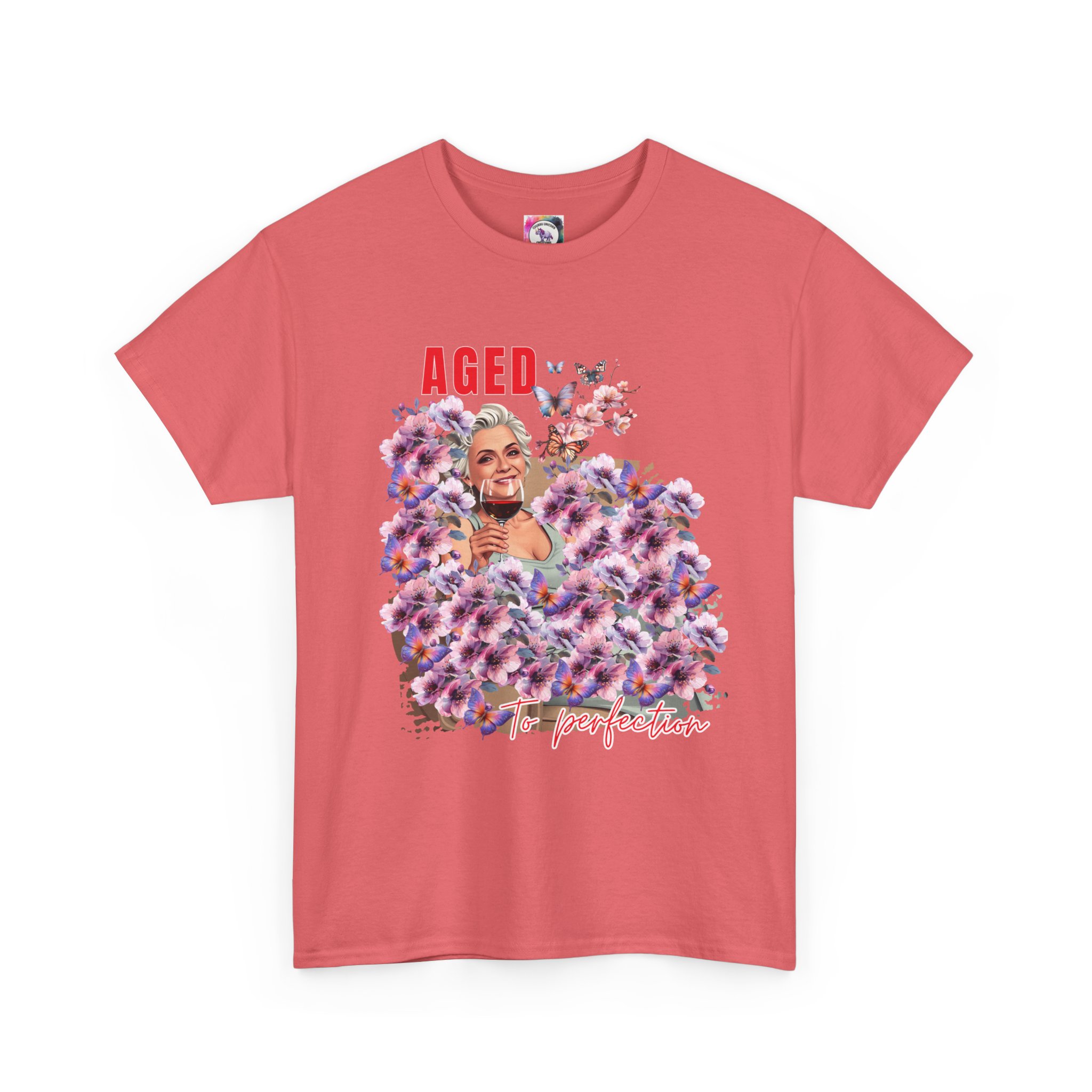 Aged to Perfection Unisex Heavy Cotton Tee, Birthday Gift, Casual Wear, Celebration Shirt, Floral Graphic Tee - Image 13