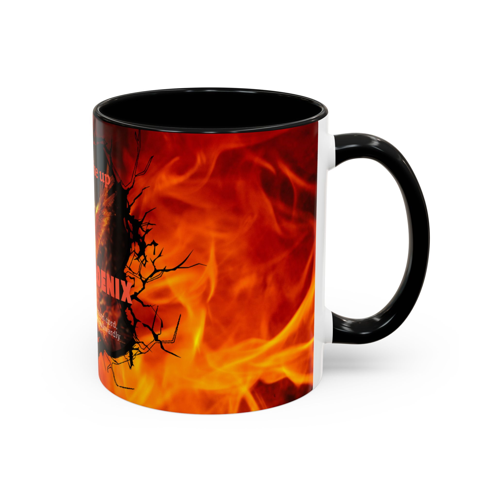 Phoenix Rising Coffee Mug - Motivational Gift for Home, Office, Inspirational Decor, Fire Element, Empowerment Quotes - Image 3