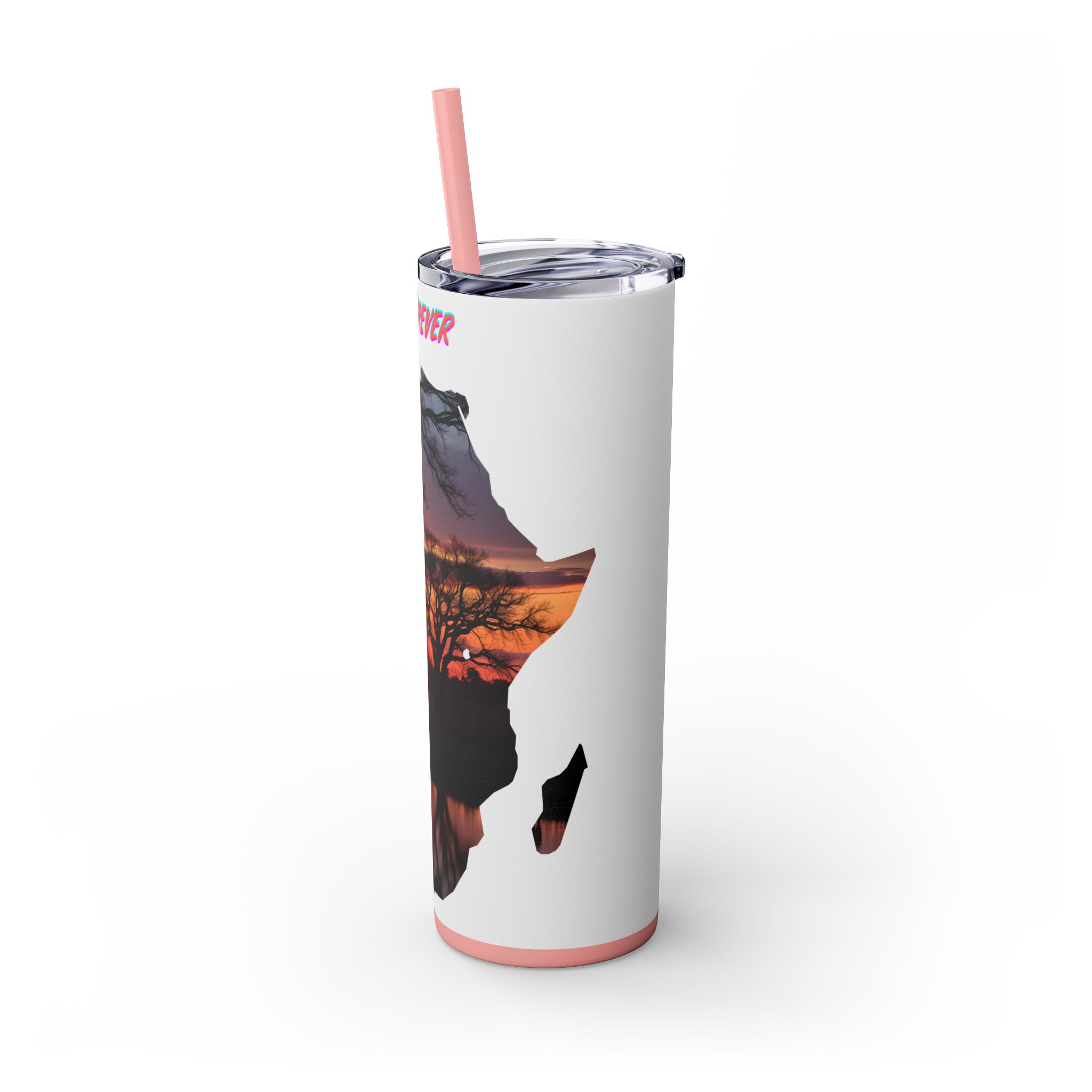 African Sunset Skinny Tumbler with Straw, 20oz | Travel Mug, Yeti Cup, Eco-Friendly Drinkware, Gift for Nature Lovers, Black History Month - Image 14