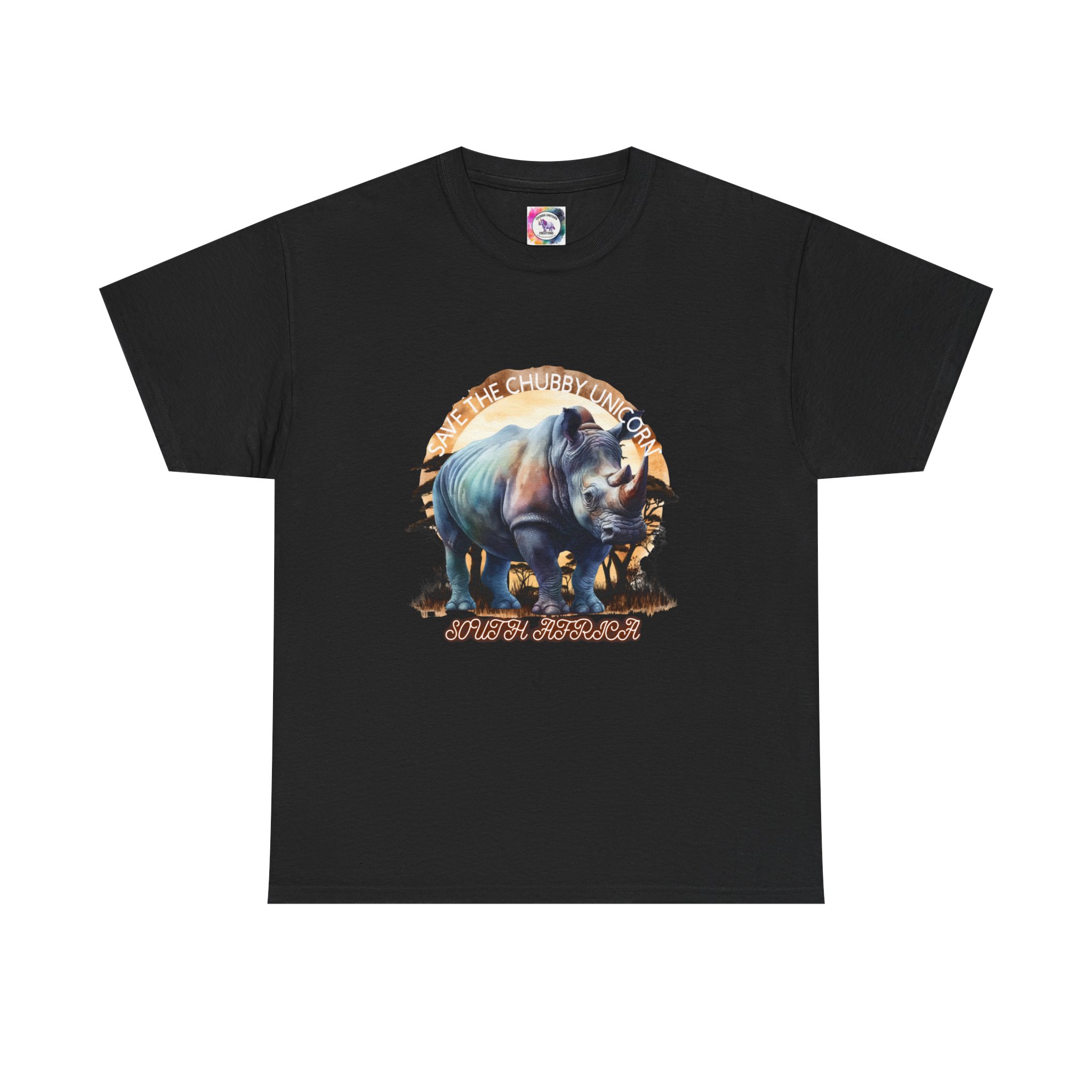 Vintage Rhino Graphic Tee | Comfortable Unisex Heavy Cotton Shirt | Animal Lover Gift | Eco-Friendly Fashion | Nature-Inspired Apparel - Image 11