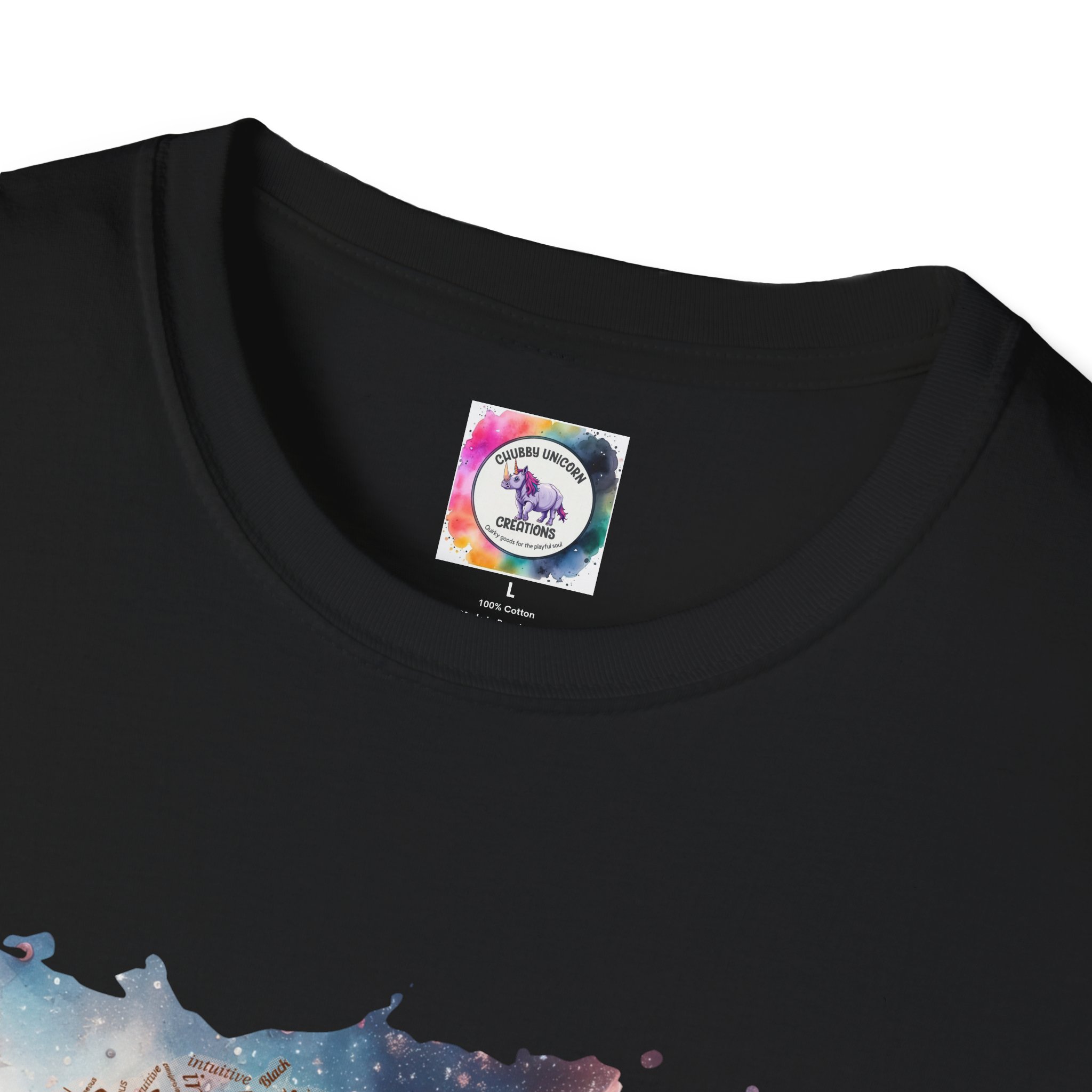 Pisces Queen Portrait T-Shirt — Leopard Headband Watercolor Glam Tee - Image 4