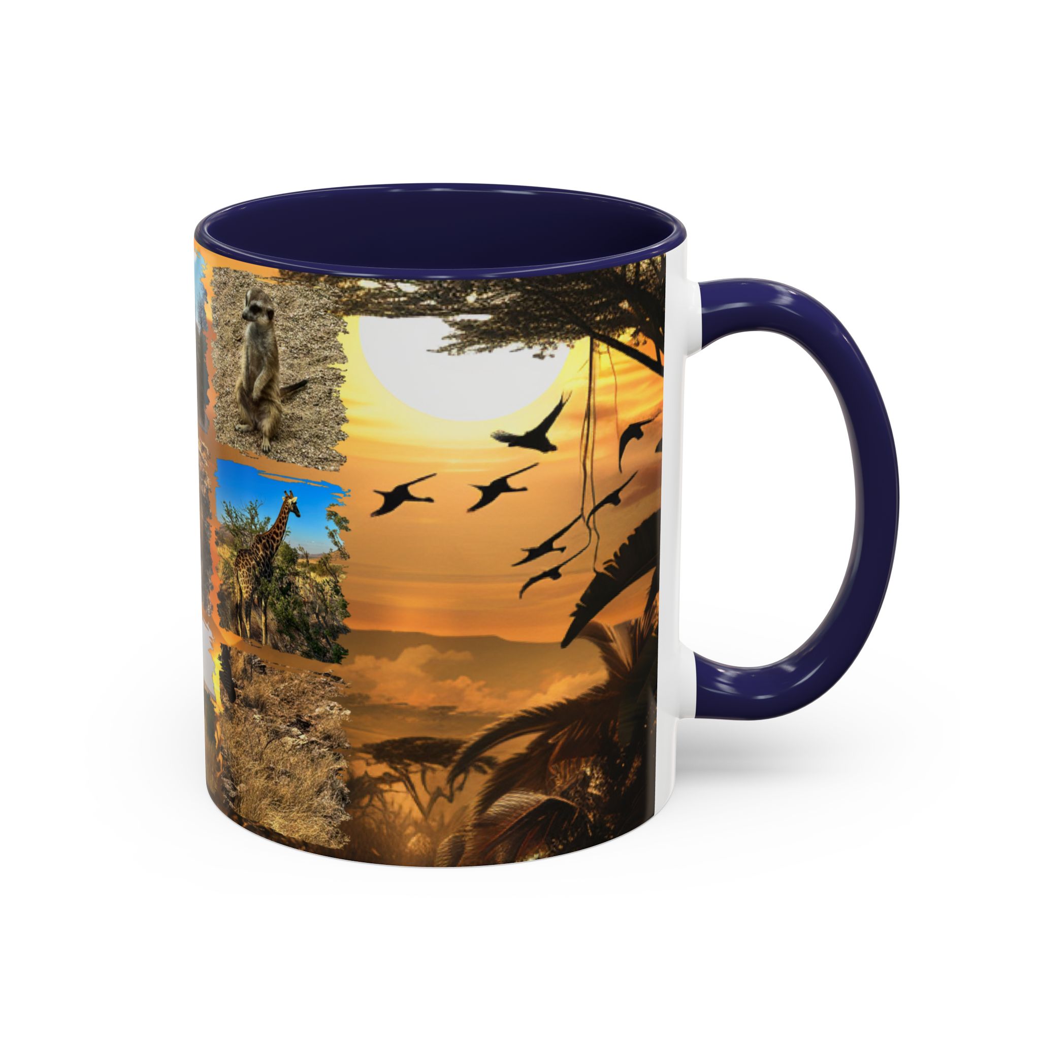 Wildlife Collage Accent Coffee Mug — Rustic Safari Animal Photo Design (11/15 oz) - Image 6