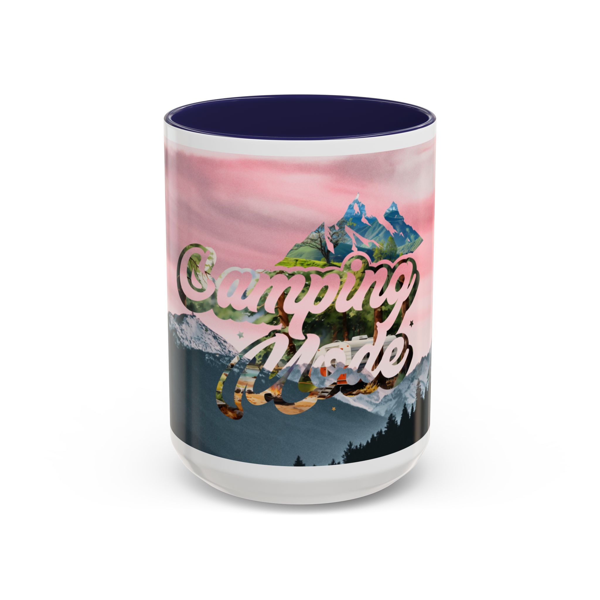 Camping Mode Coffee Mug — Pink Mountain Scenic Accent Mug (11/15oz) - Image 26