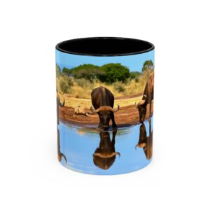 Buffalo Reflection Coffee Mug — Wildlife Photo Accent Mug (11/15oz)