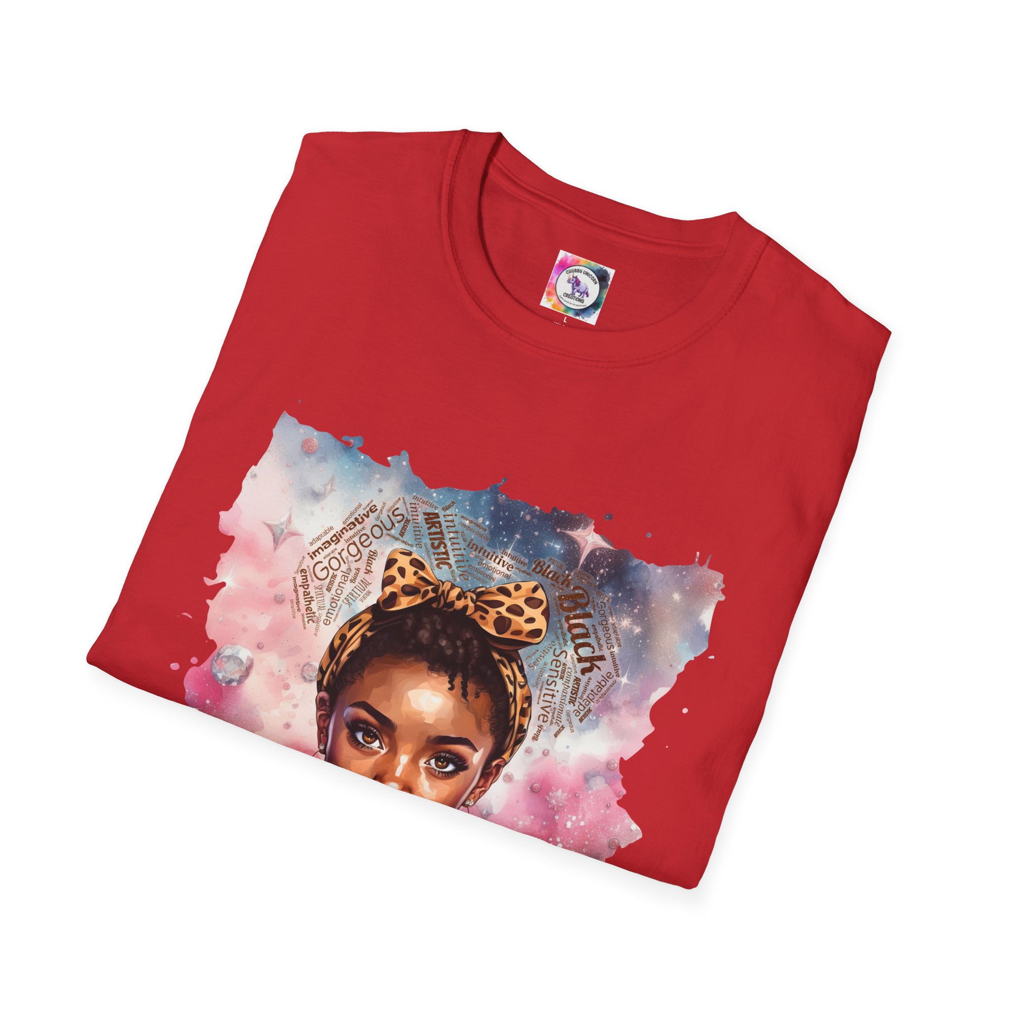 Pisces Queen Portrait T-Shirt — Leopard Headband Watercolor Glam Tee - Image 64