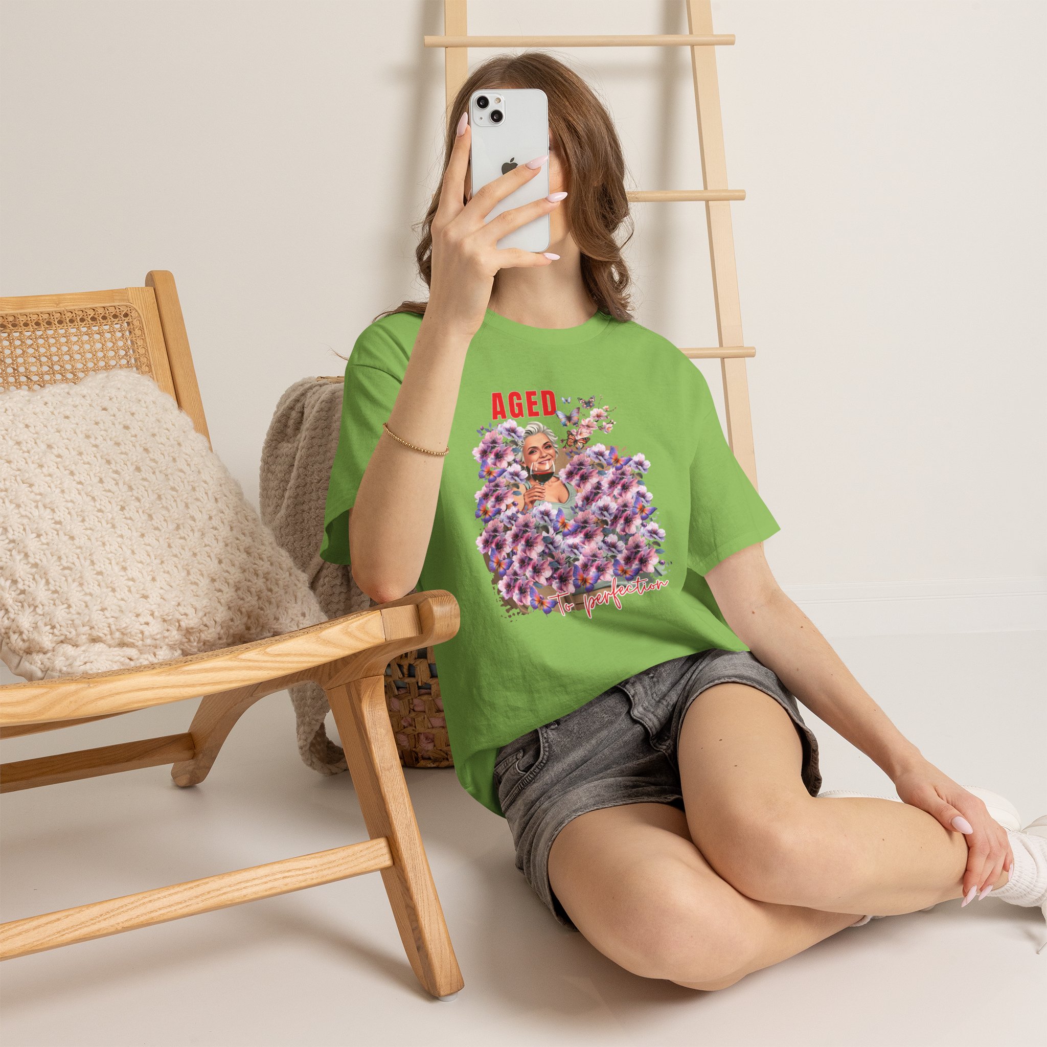 Aged to Perfection Unisex Heavy Cotton Tee, Birthday Gift, Casual Wear, Celebration Shirt, Floral Graphic Tee - Image 40