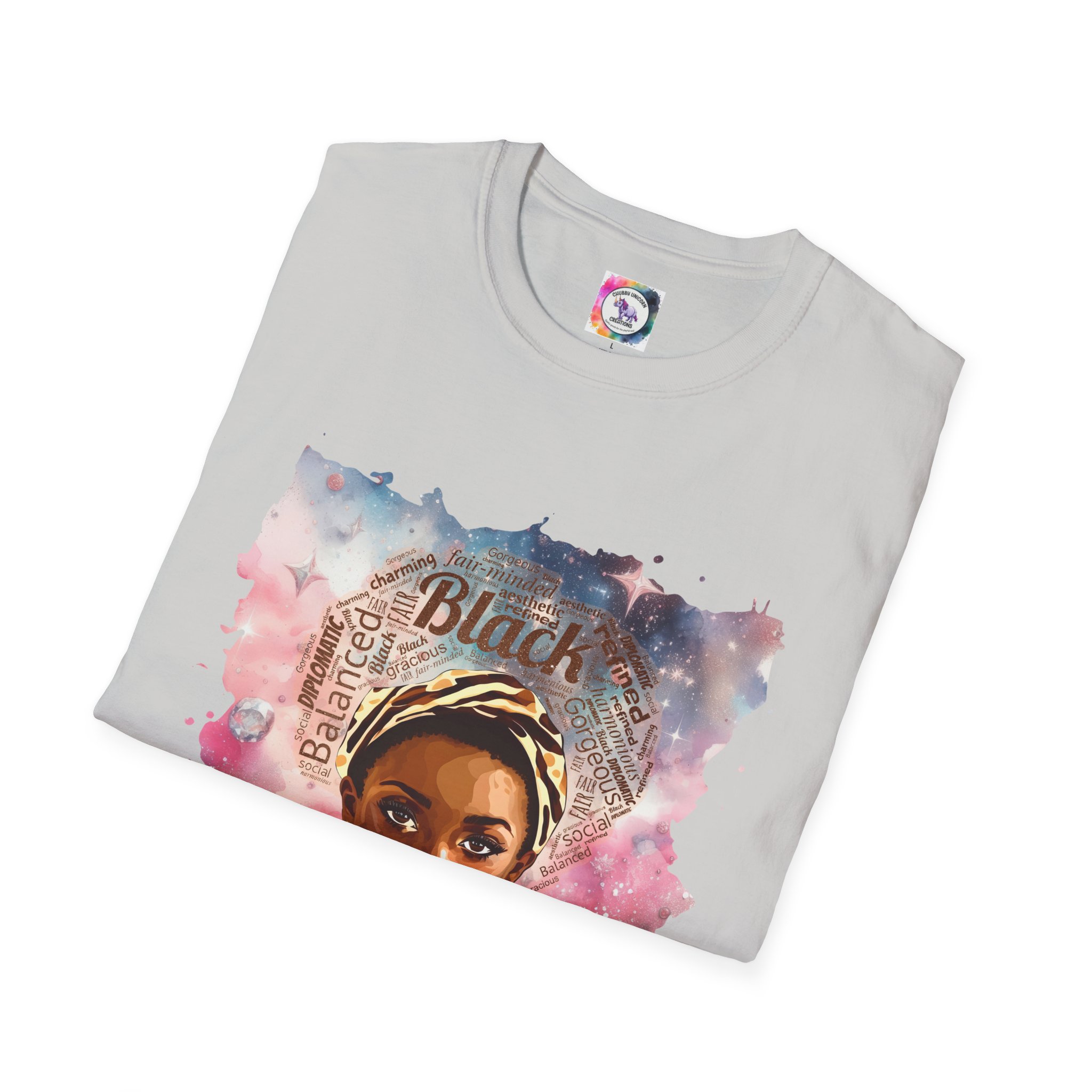 T-Shirt — Black Libra Queen Portrait Tee (Afrocentric Art, Empowerment) - Image 24