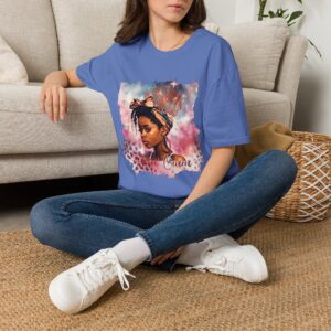 Aries Queen Portrait T-Shirt — Watercolor Afrocentric Headwrap Design