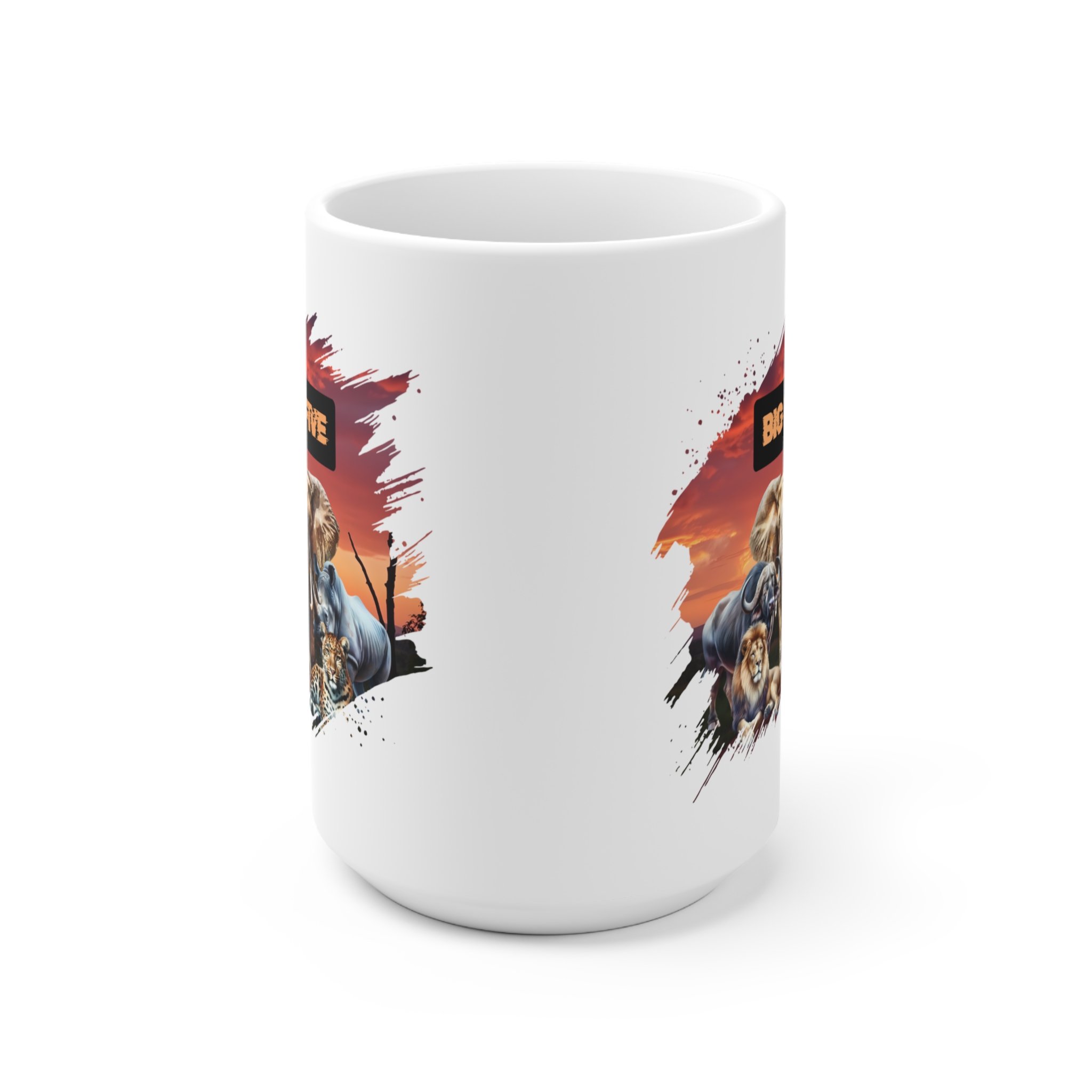 Big Five Wildlife Ceramic Mug - Unique Animal Lovers Gift, Safari Mug, Coffee Cup, Jungle Artwork, Nature Lover Decor - Image 5