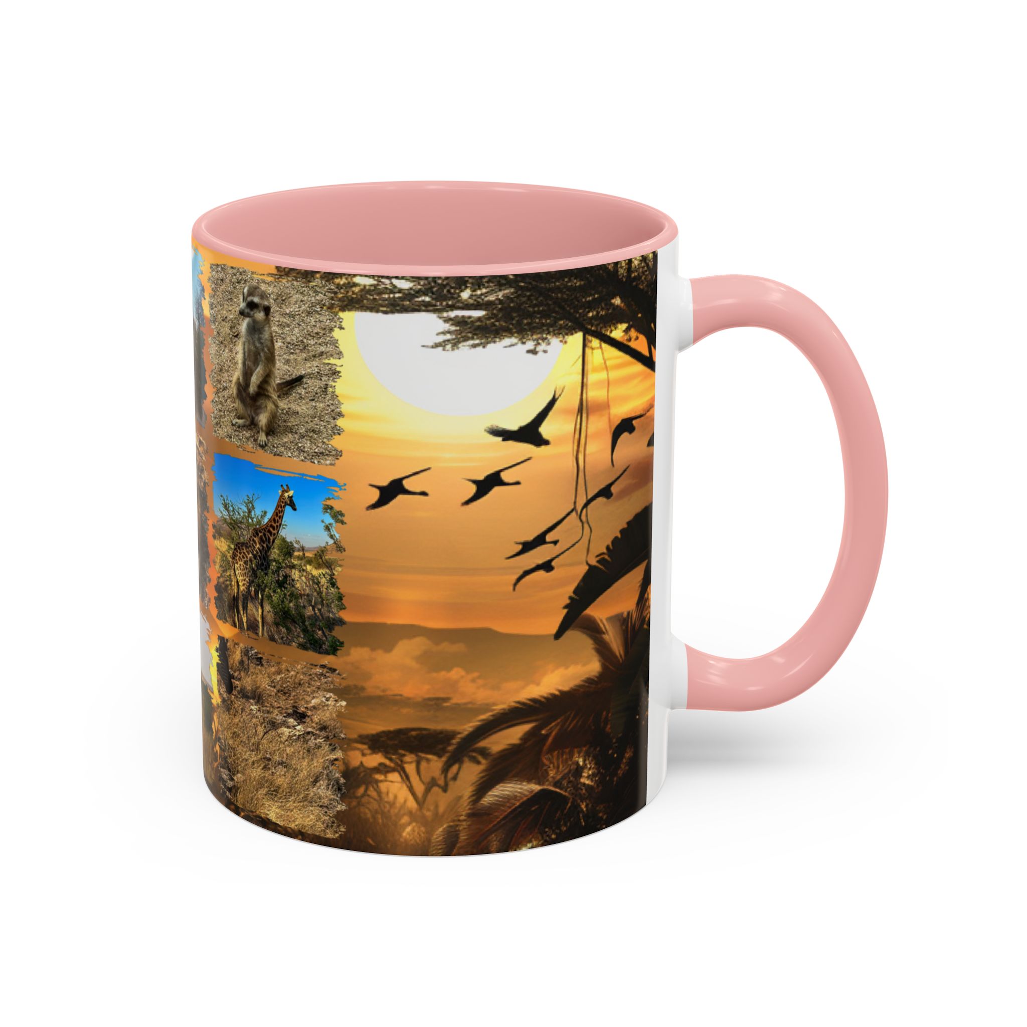 Wildlife Collage Accent Coffee Mug — Rustic Safari Animal Photo Design (11/15 oz) - Image 10