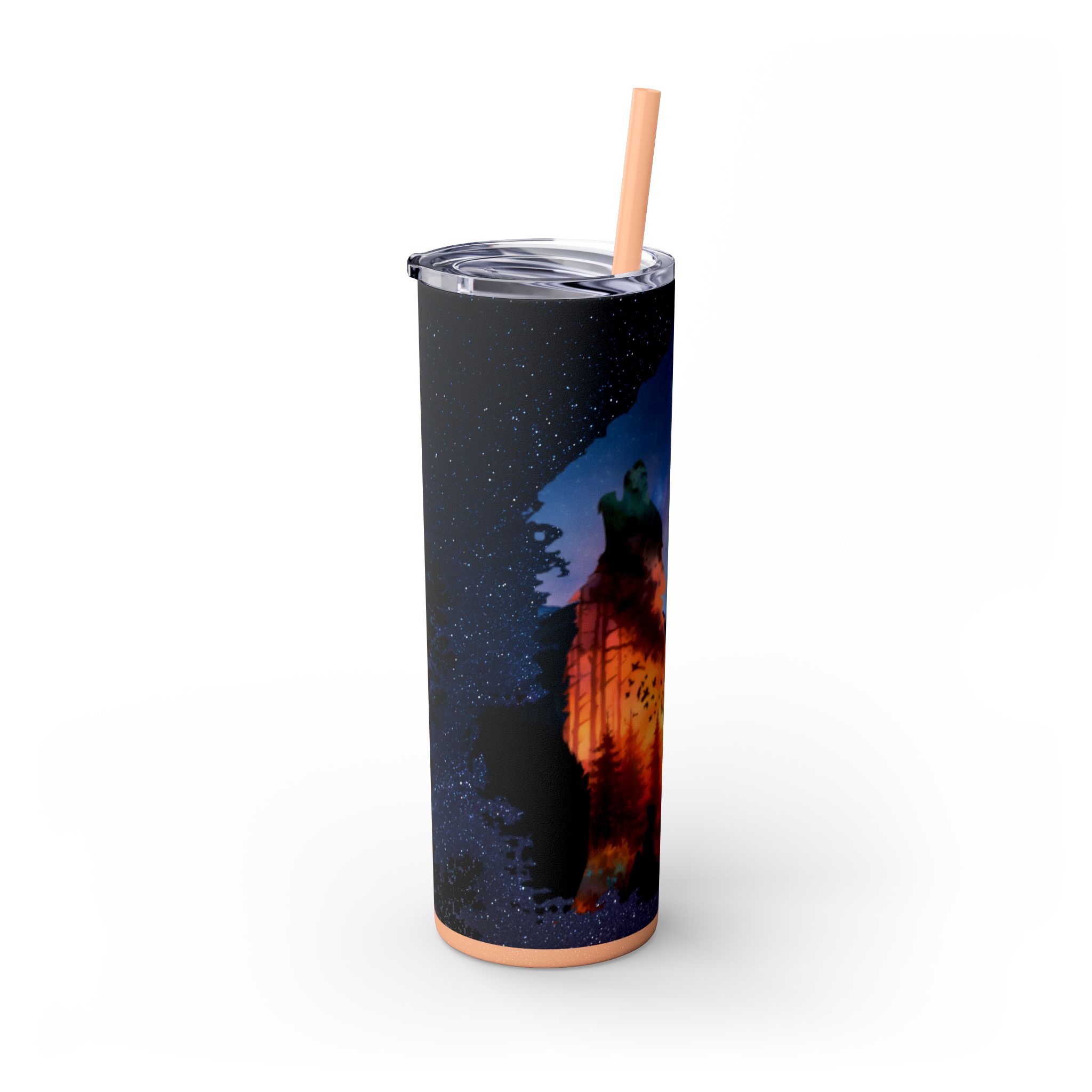 20oz Skinny Tumbler with Straw - Inspirational Travel Scene, Eco-Friendly Drinkware, Adventure Mug, Outdoor Gift, Unique Party Favor - Image 37