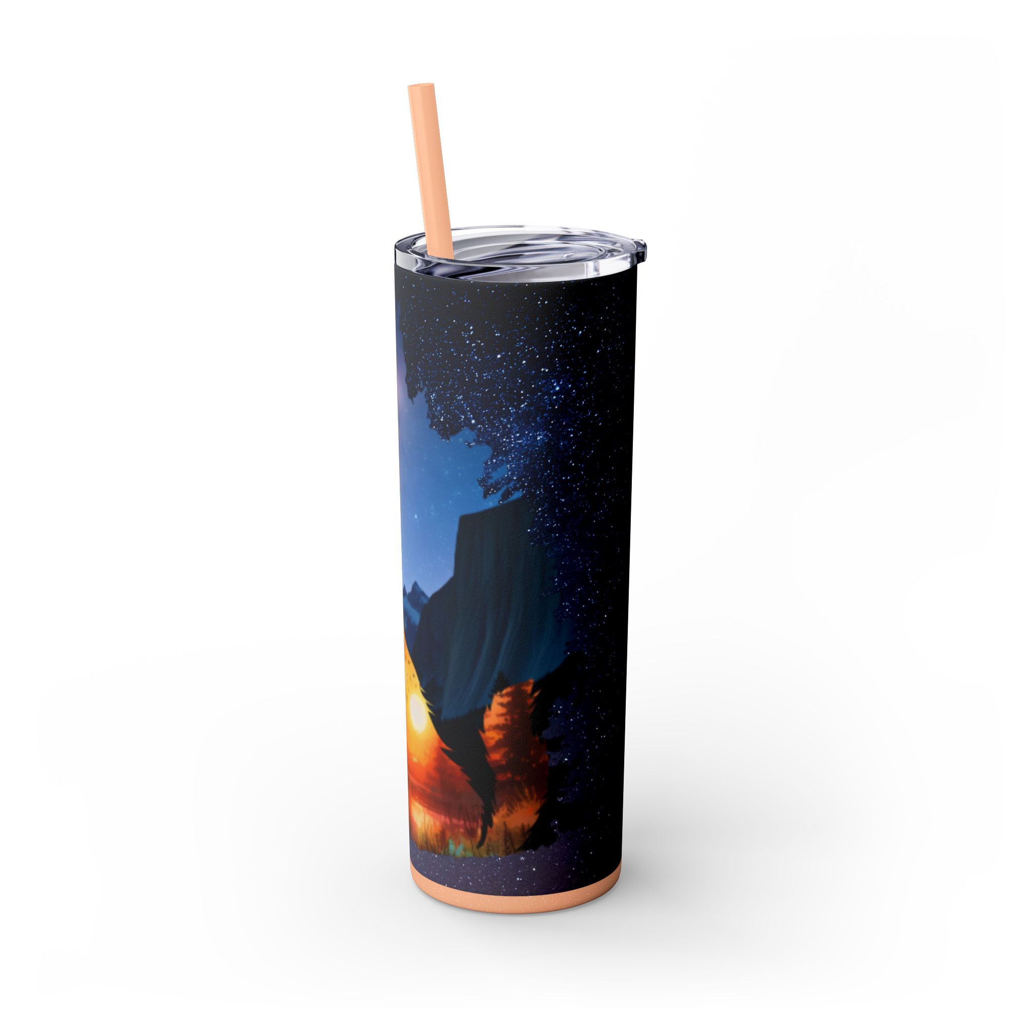 20oz Skinny Tumbler with Straw - Inspirational Travel Scene, Eco-Friendly Drinkware, Adventure Mug, Outdoor Gift, Unique Party Favor - Image 39