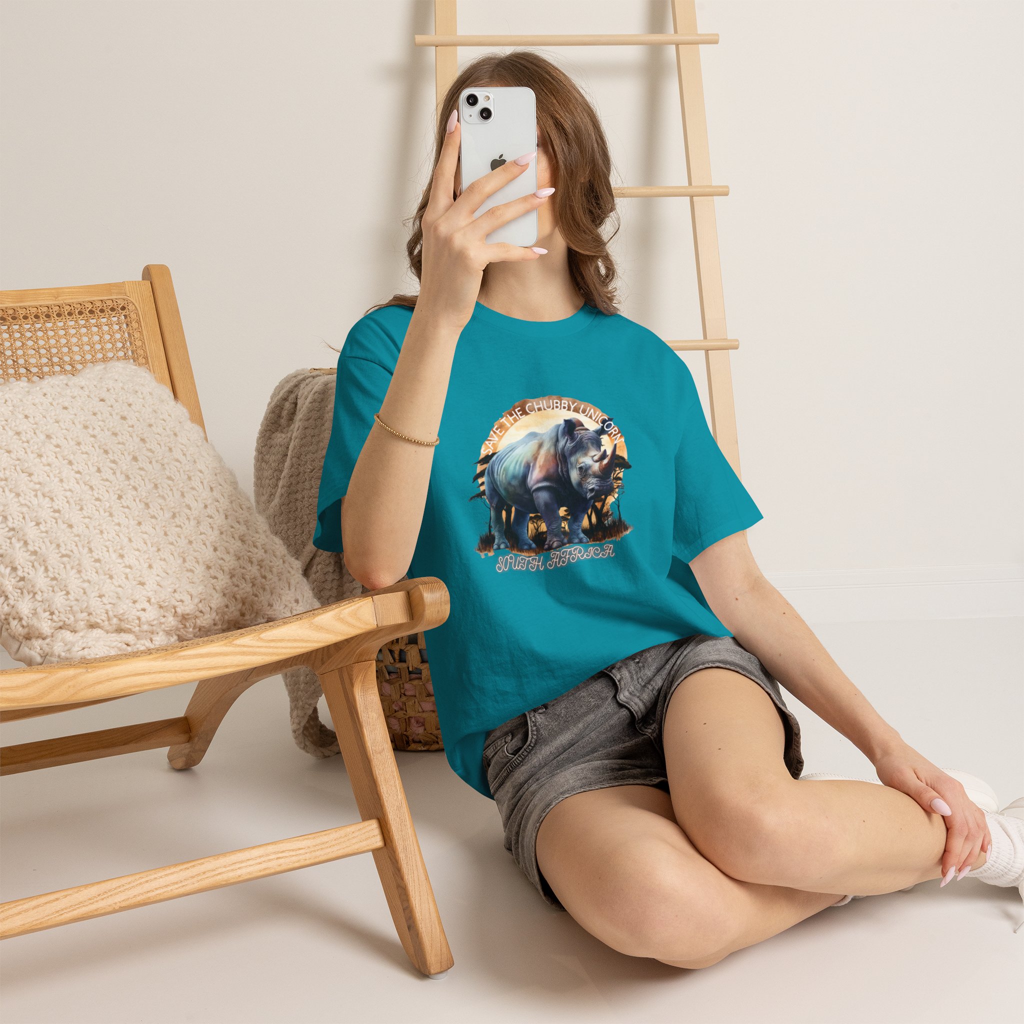 Vintage Rhino Graphic Tee | Comfortable Unisex Heavy Cotton Shirt | Animal Lover Gift | Eco-Friendly Fashion | Nature-Inspired Apparel - Image 40