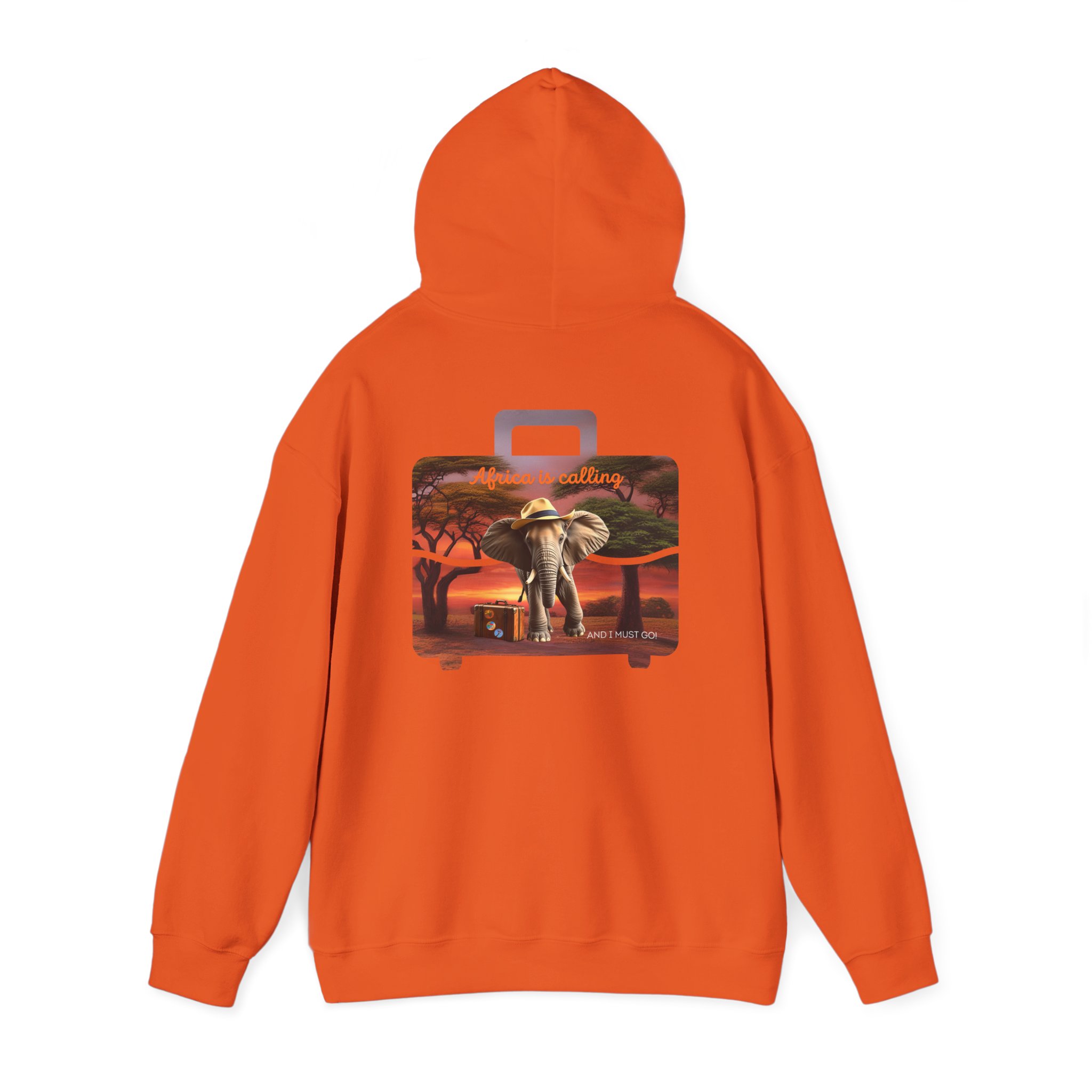 Safari Sunset Elephant Hoodie, Unisex Cozy Sweatshirt, Nature Lover Gift, Animal Print Apparel, Perfect for Travel and Everyday Style - Image 8