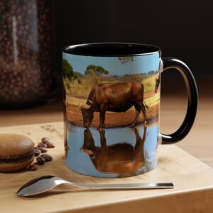 Buffalo Reflection Coffee Mug — Wildlife Photo Accent Mug (11/15oz)
